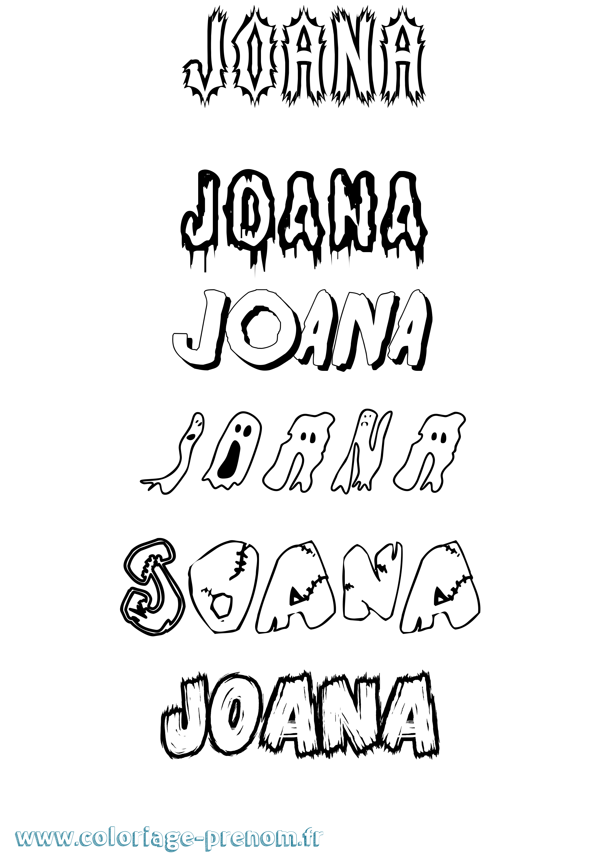 Coloriage Joana Frisson Coloriage prénom Joana Frisson
