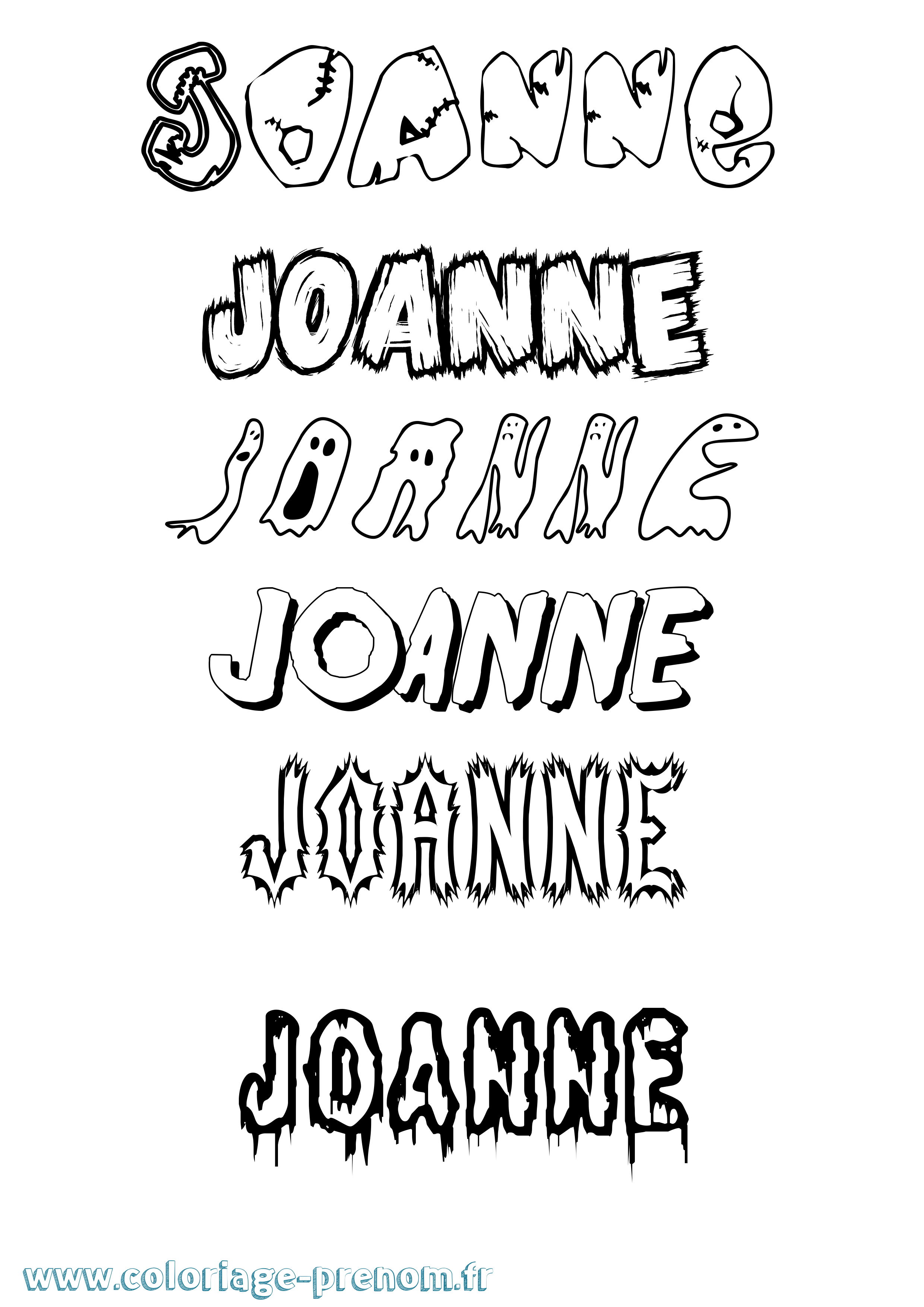 Coloriage prénom Joanne Frisson