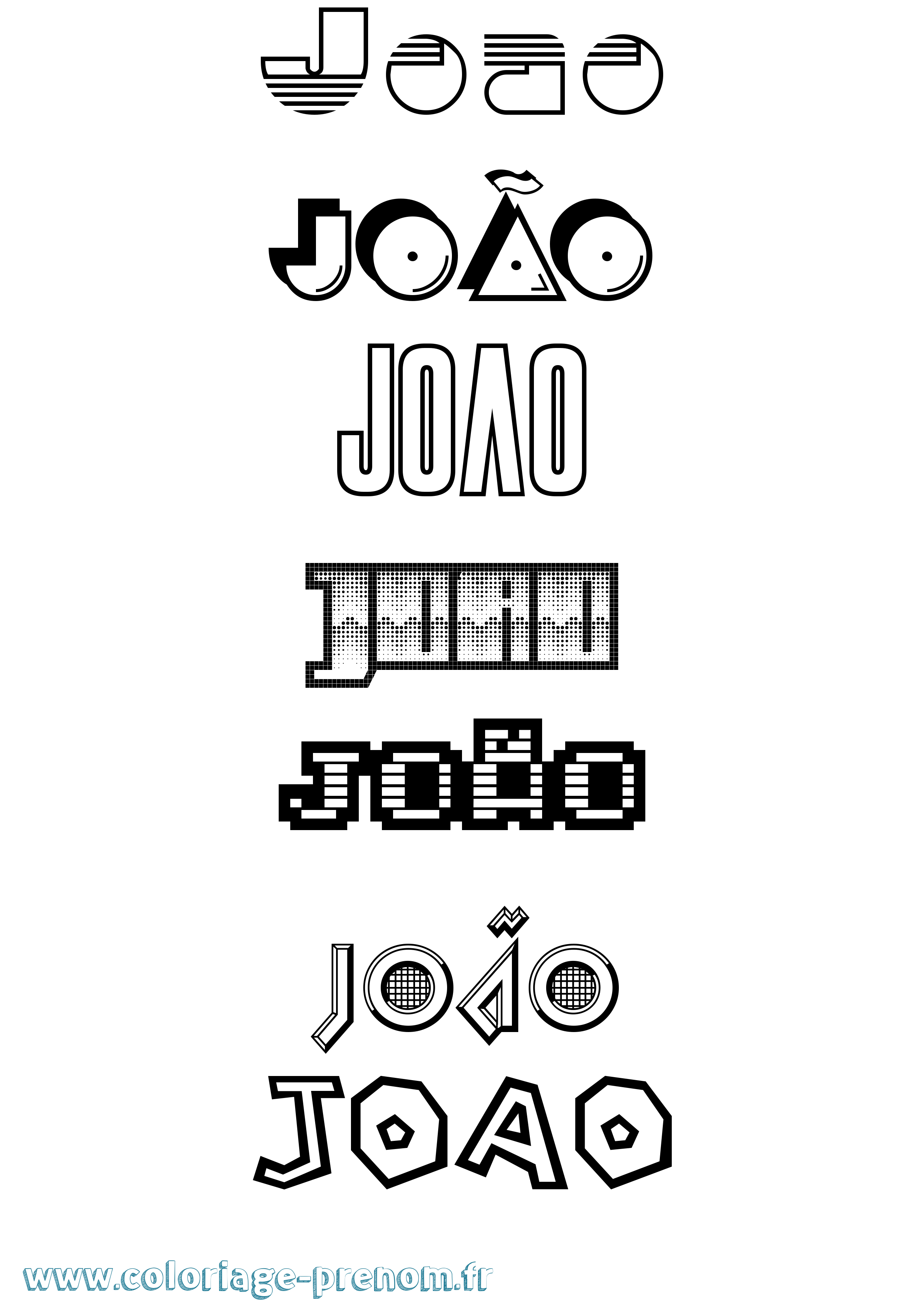 Coloriage João Jeux Vidéos Coloriage prénom João Jeux Vidéos