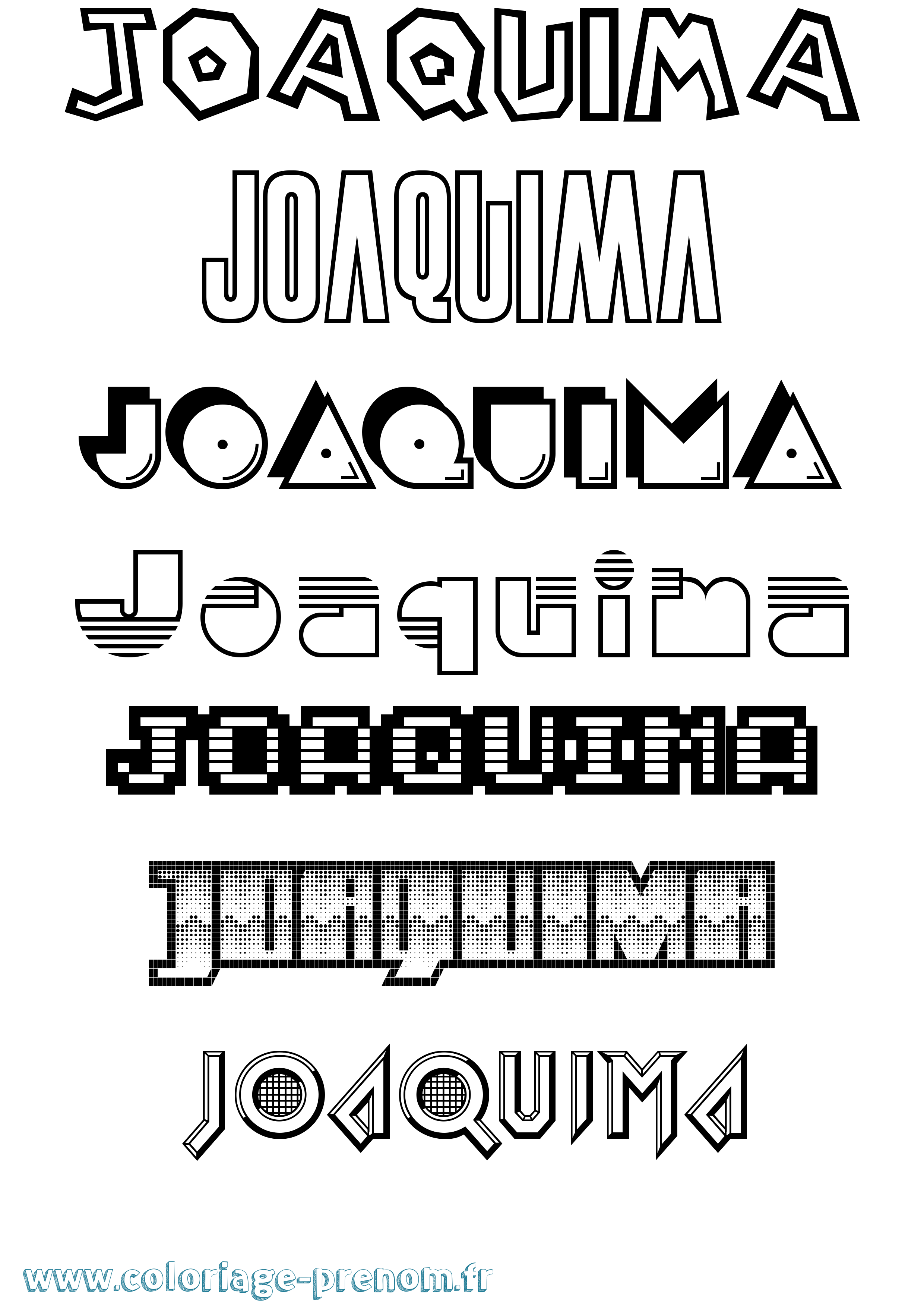 Coloriage Joaquima Jeux Vidéos Coloriage prénom Joaquima Jeux Vidéos