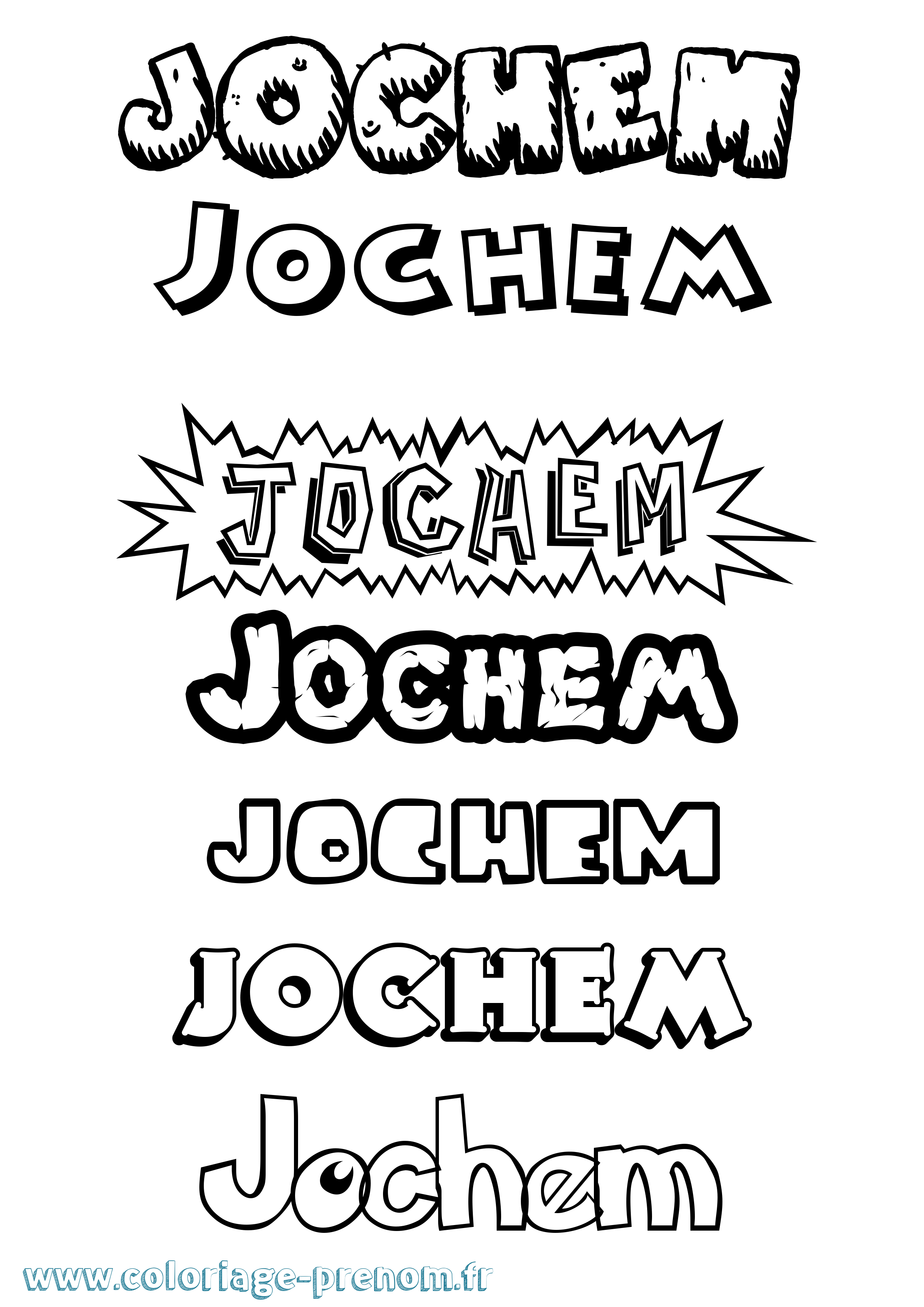 Coloriage Jochem Dessin Animé Coloriage prénom Jochem Dessin Animé