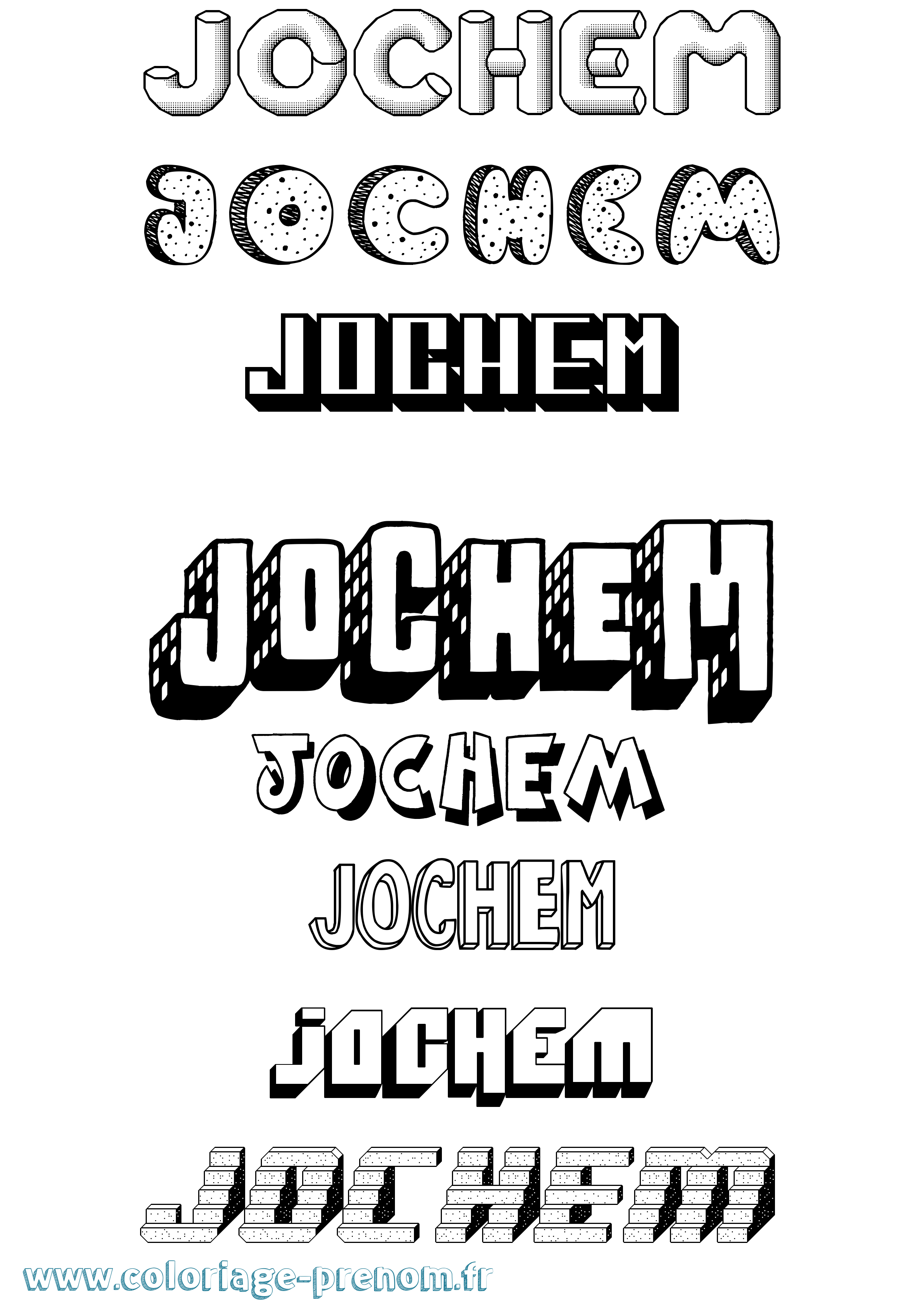 Coloriage Jochem Effet 3D Coloriage prénom Jochem Effet 3D