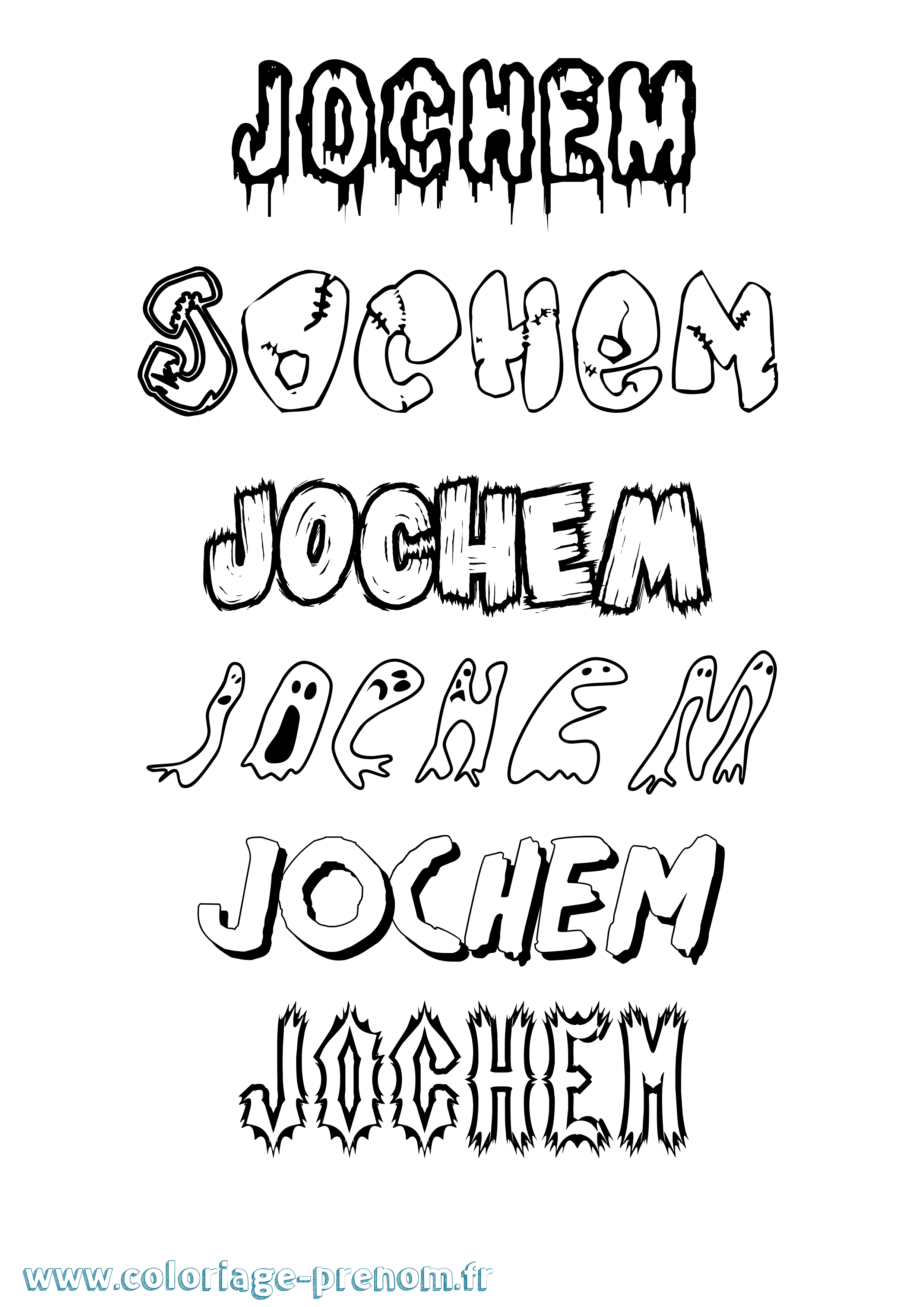Coloriage Jochem Frisson Coloriage prénom Jochem Frisson
