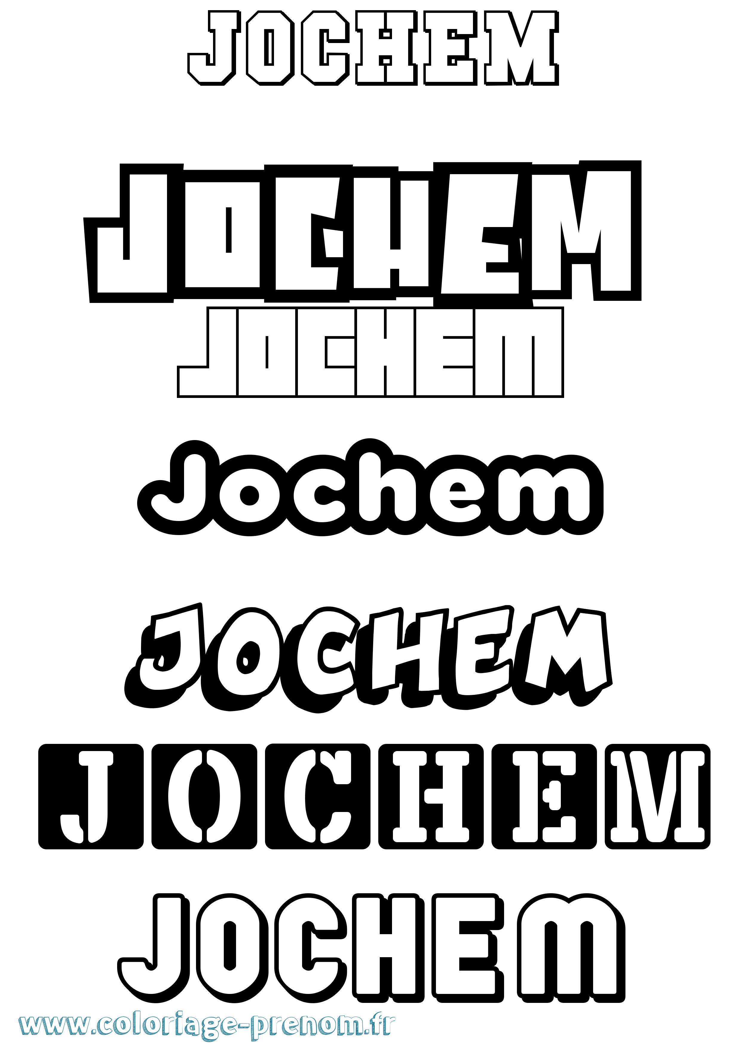 Coloriage Jochem Simple Coloriage prénom Jochem Simple