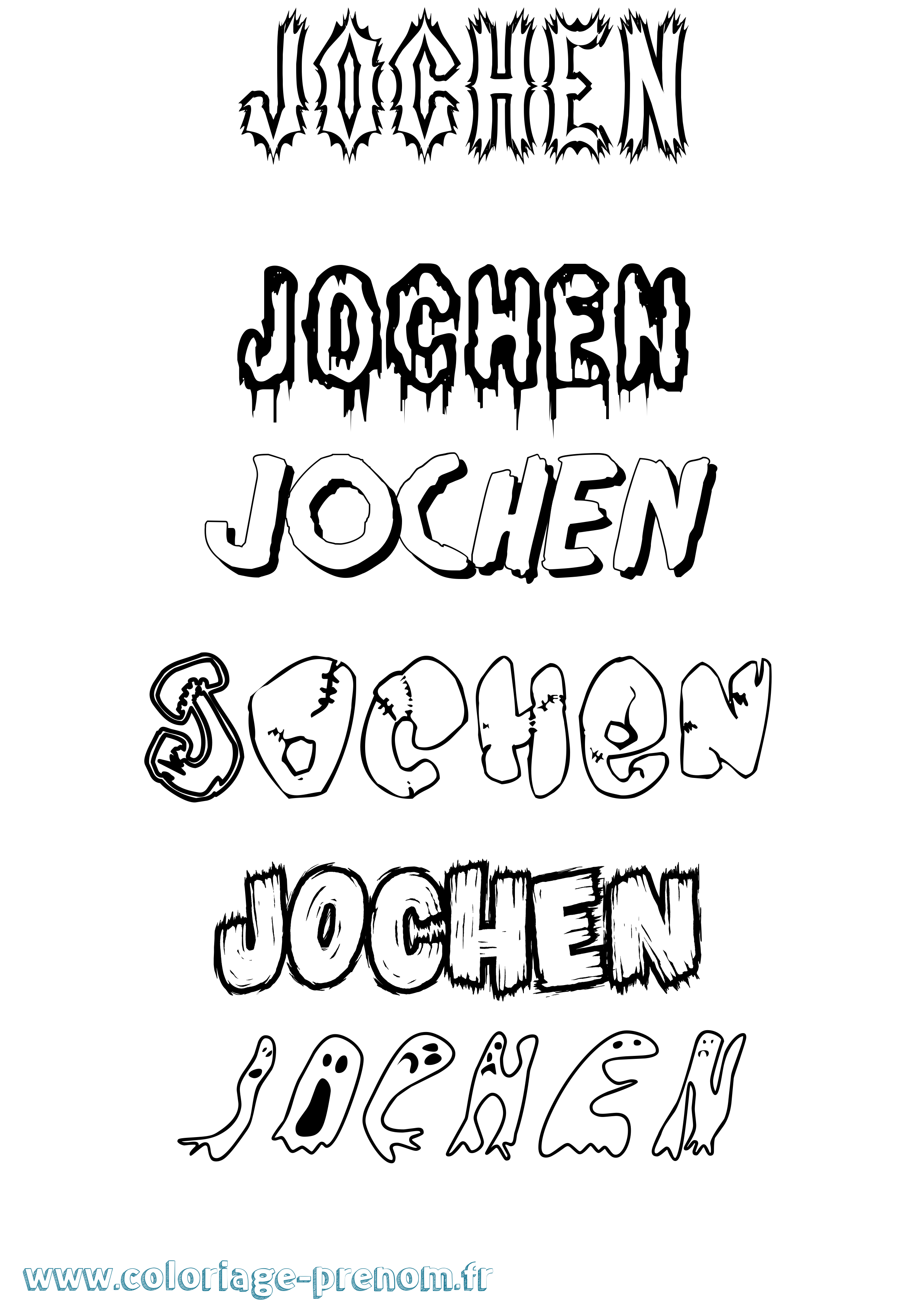 Coloriage Jochen Frisson Coloriage prénom Jochen Frisson