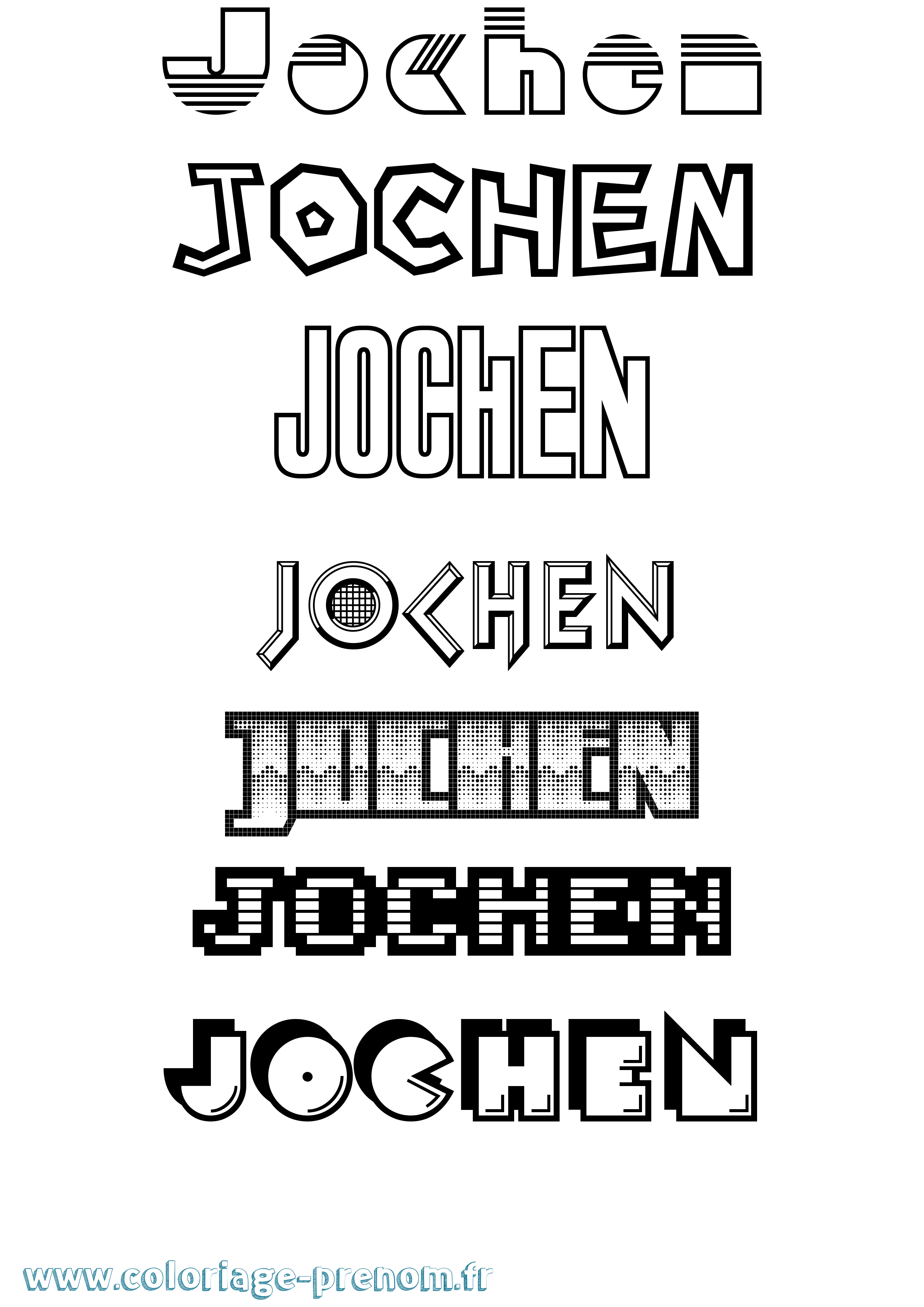 Coloriage Jochen Jeux Vidéos Coloriage prénom Jochen Jeux Vidéos