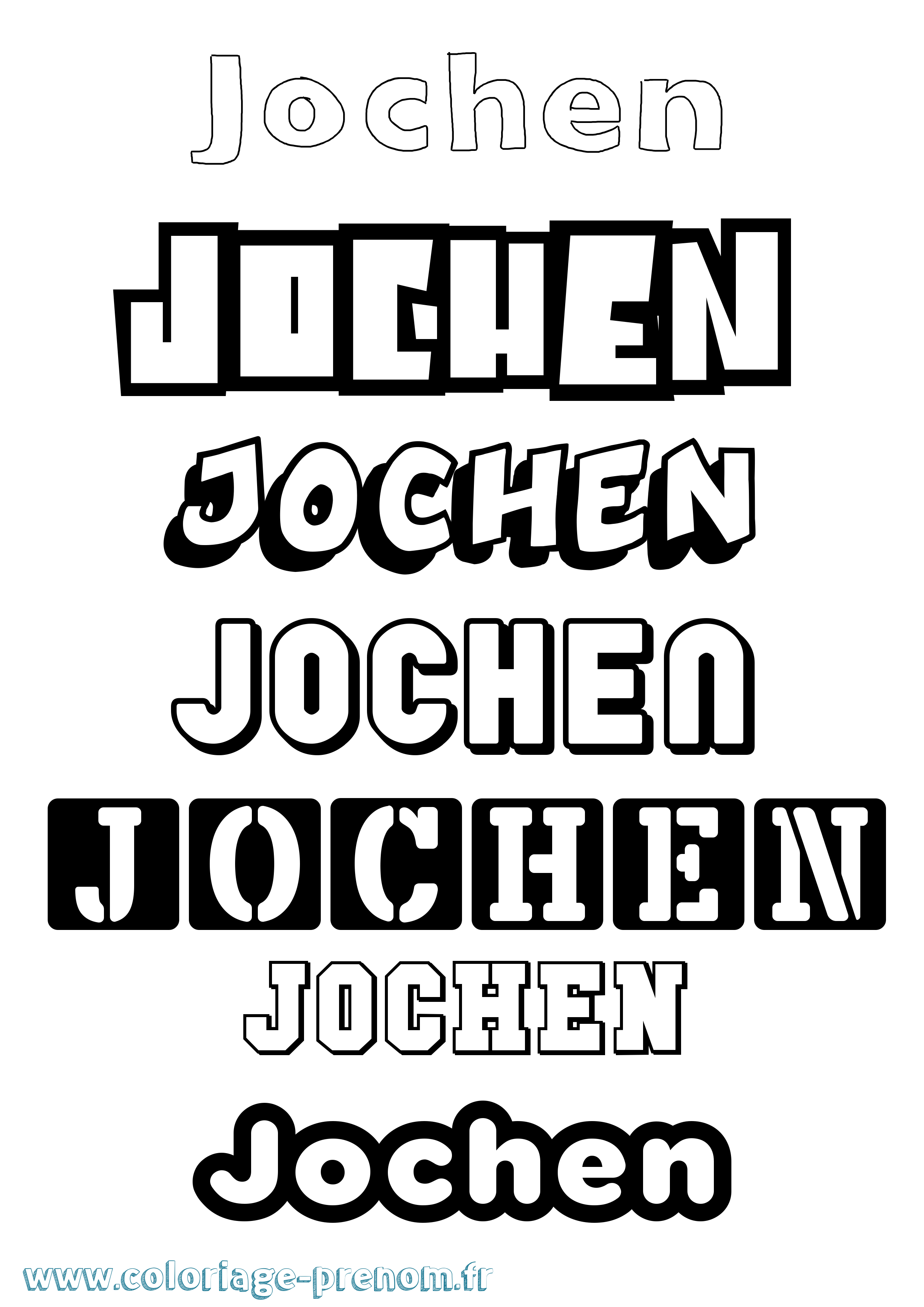 Coloriage Jochen Simple Coloriage prénom Jochen Simple