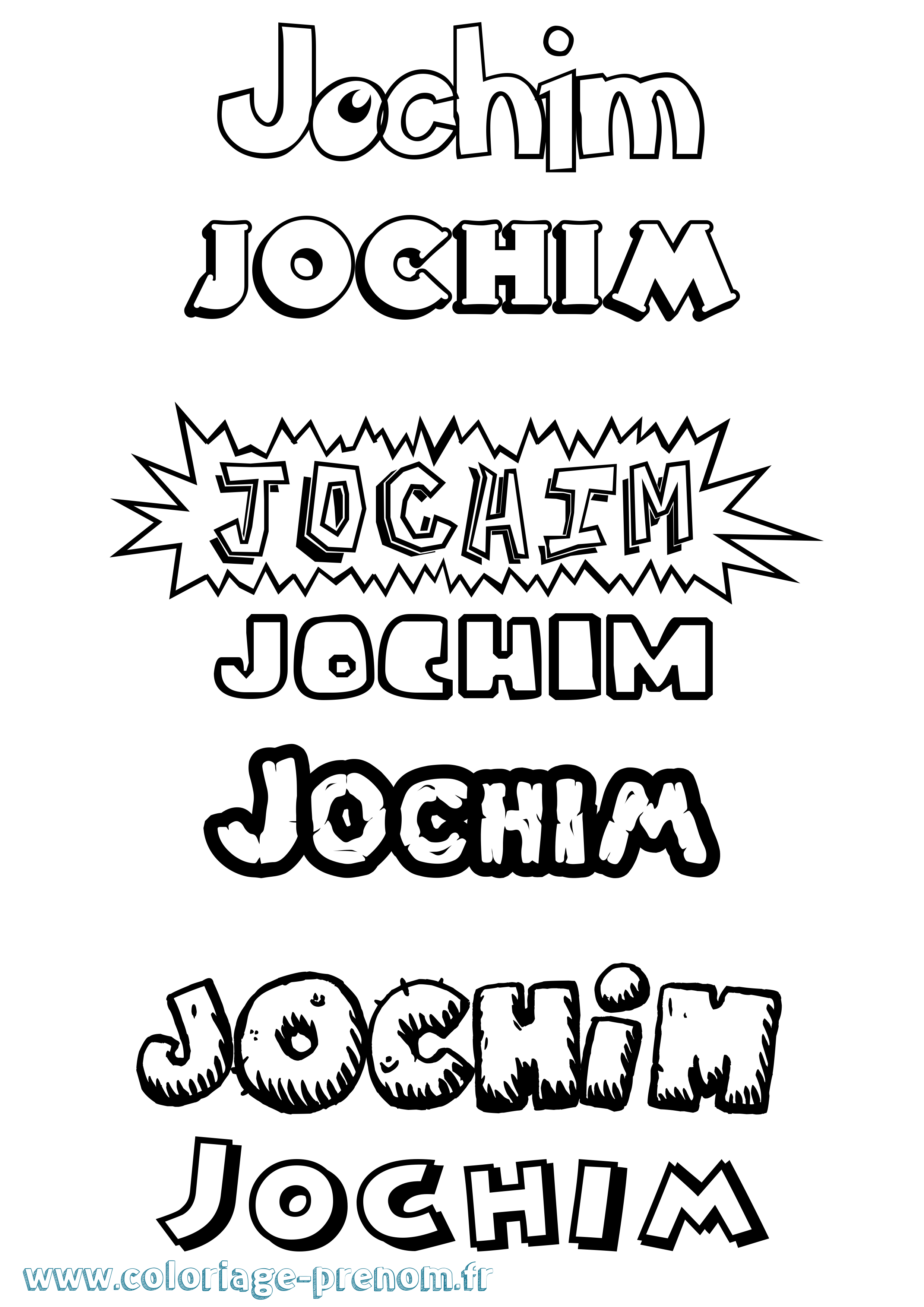 Coloriage prénom Jochim Dessin Animé