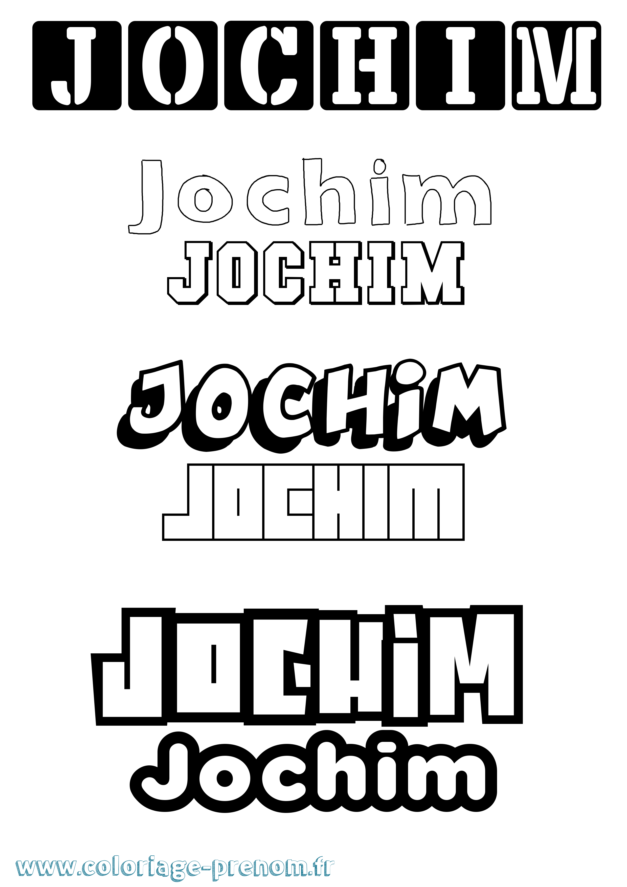 Coloriage prénom Jochim Simple