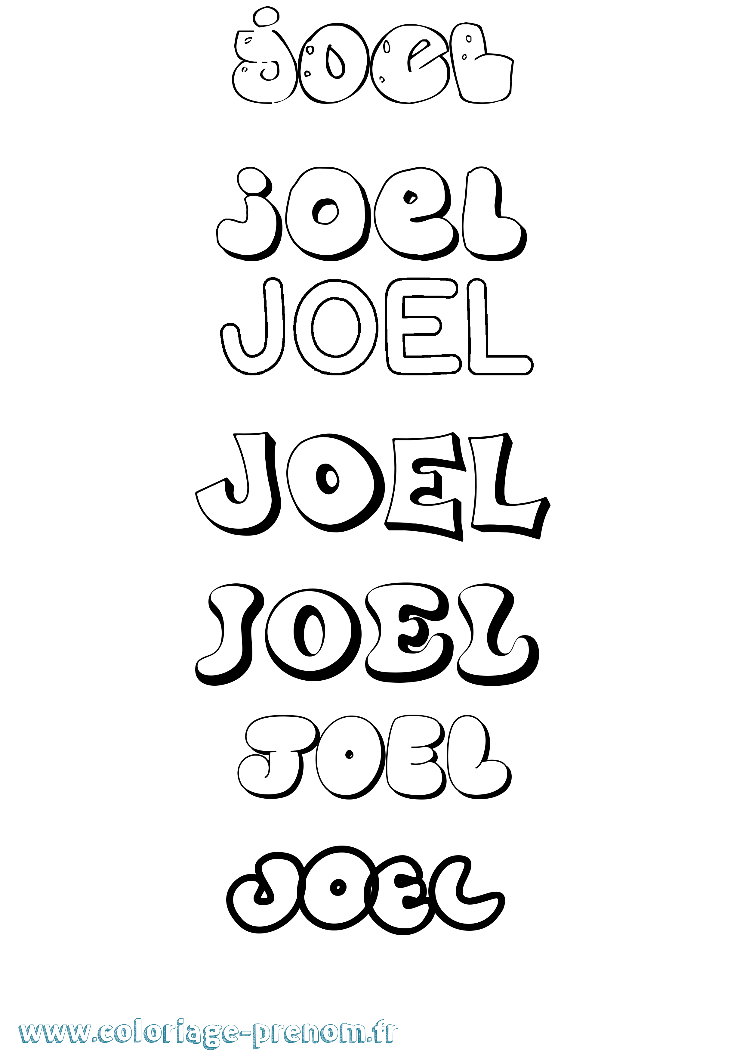 Coloriage Joel Coloriage prénom Joel