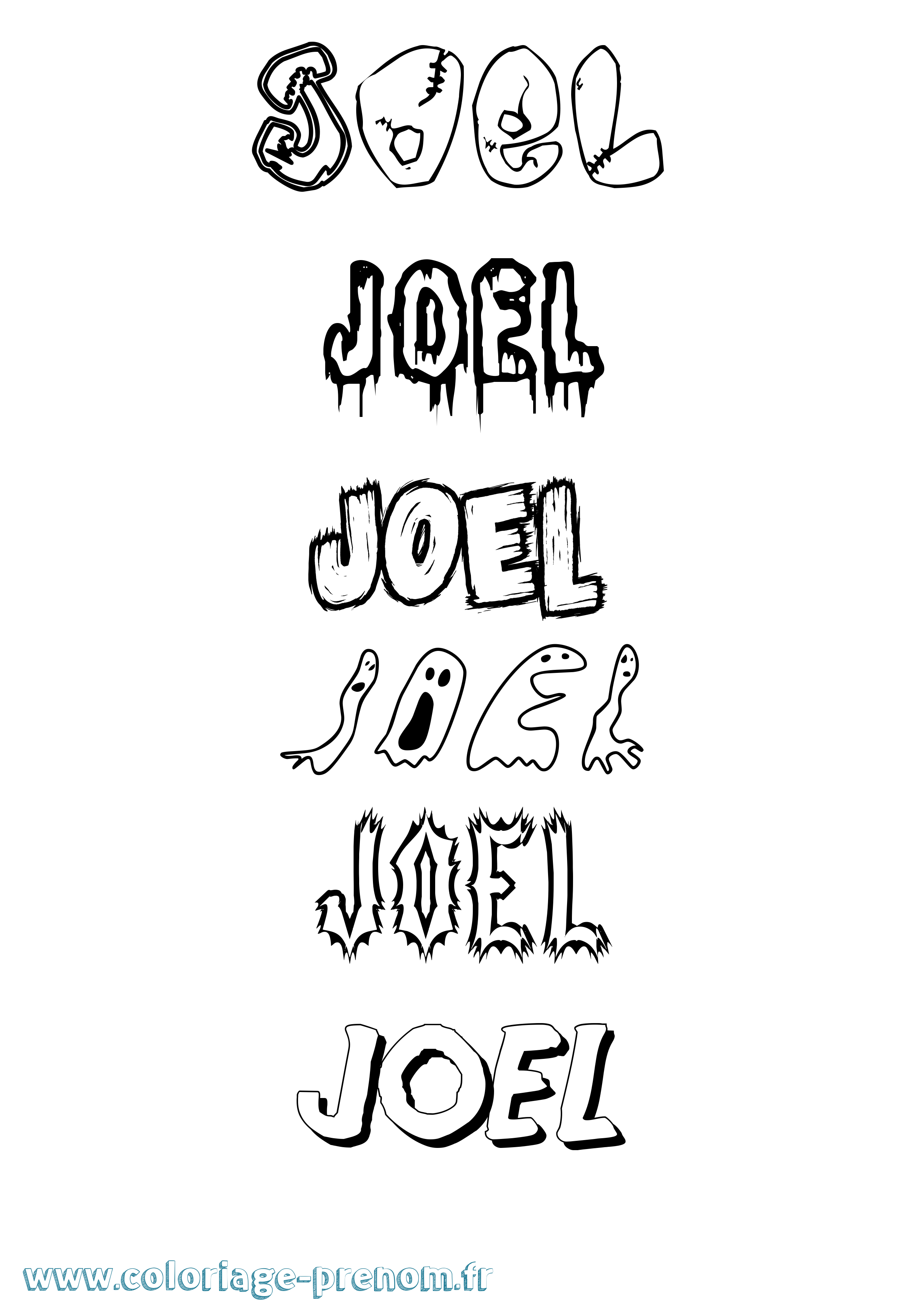 Coloriage Joel Coloriage prénom Joel