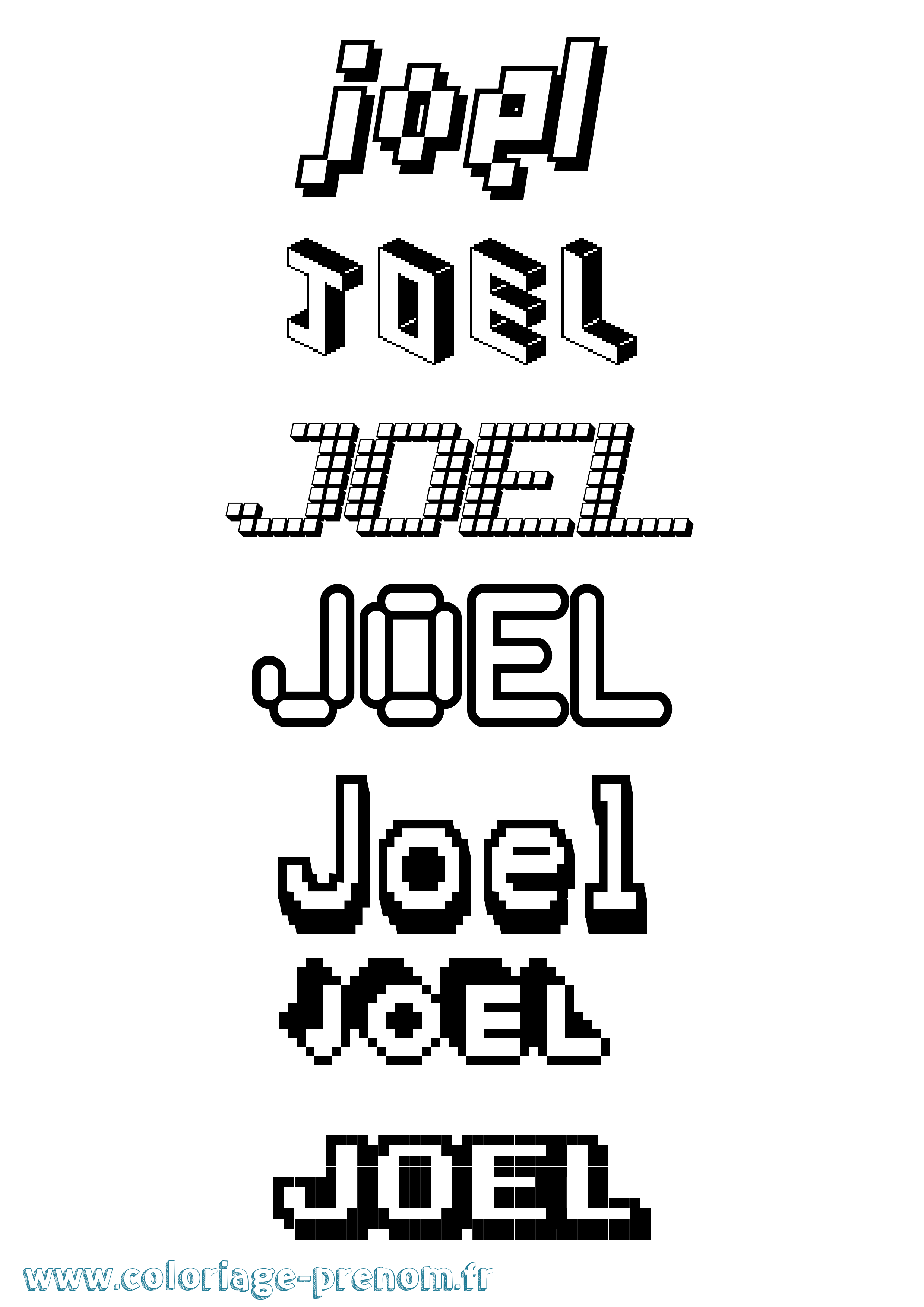 Coloriage Joel Coloriage prénom Joel