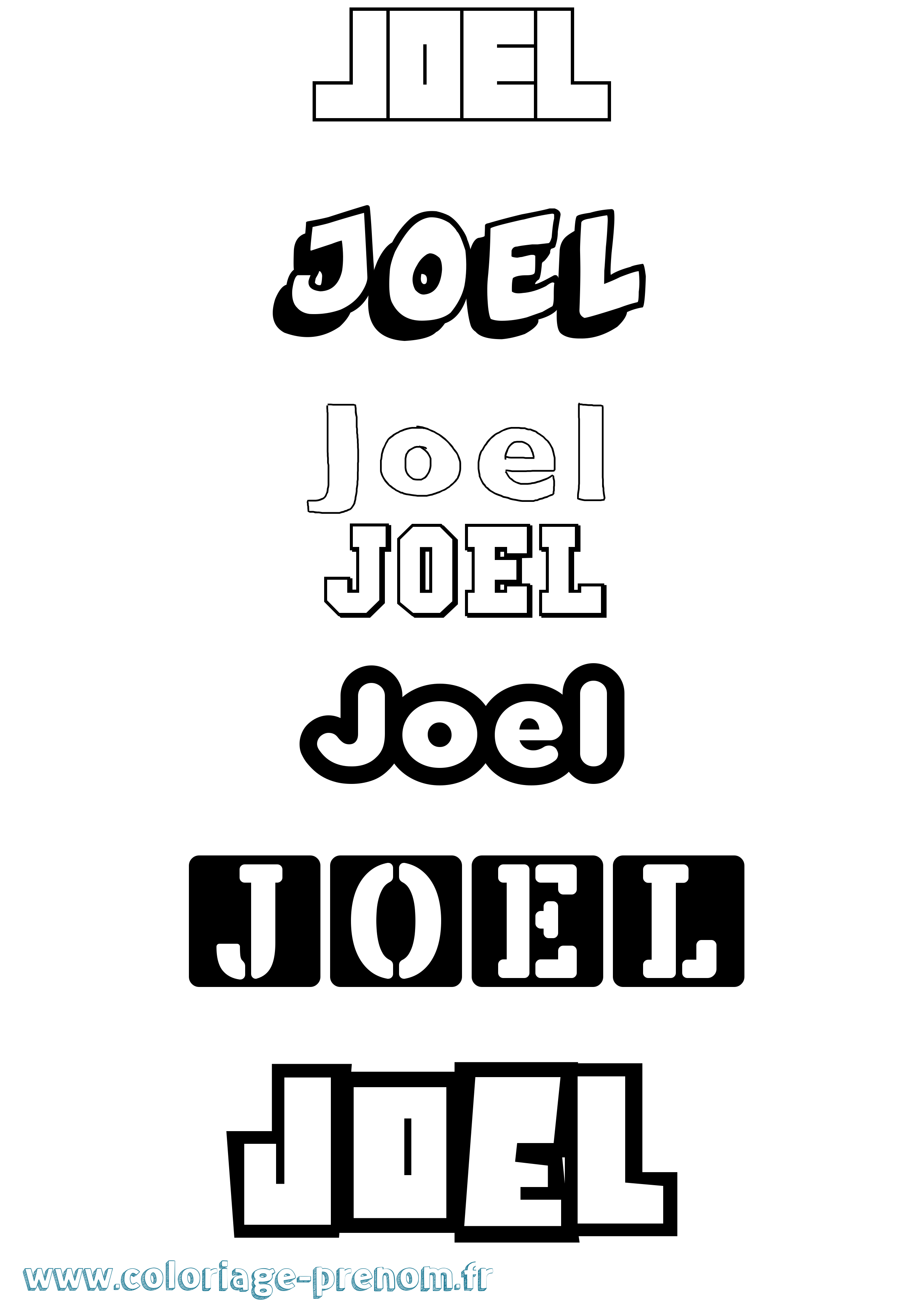 Coloriage Joel Coloriage prénom Joel