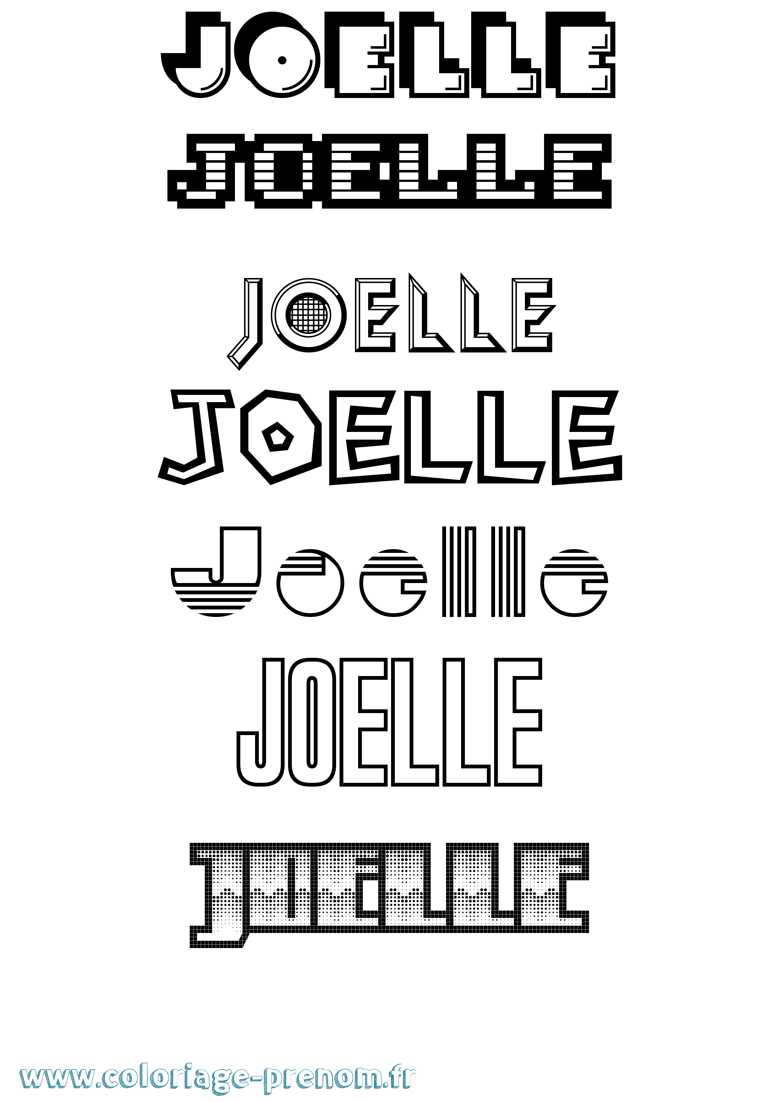 Coloriage prénom Joelle Jeux Vidéos