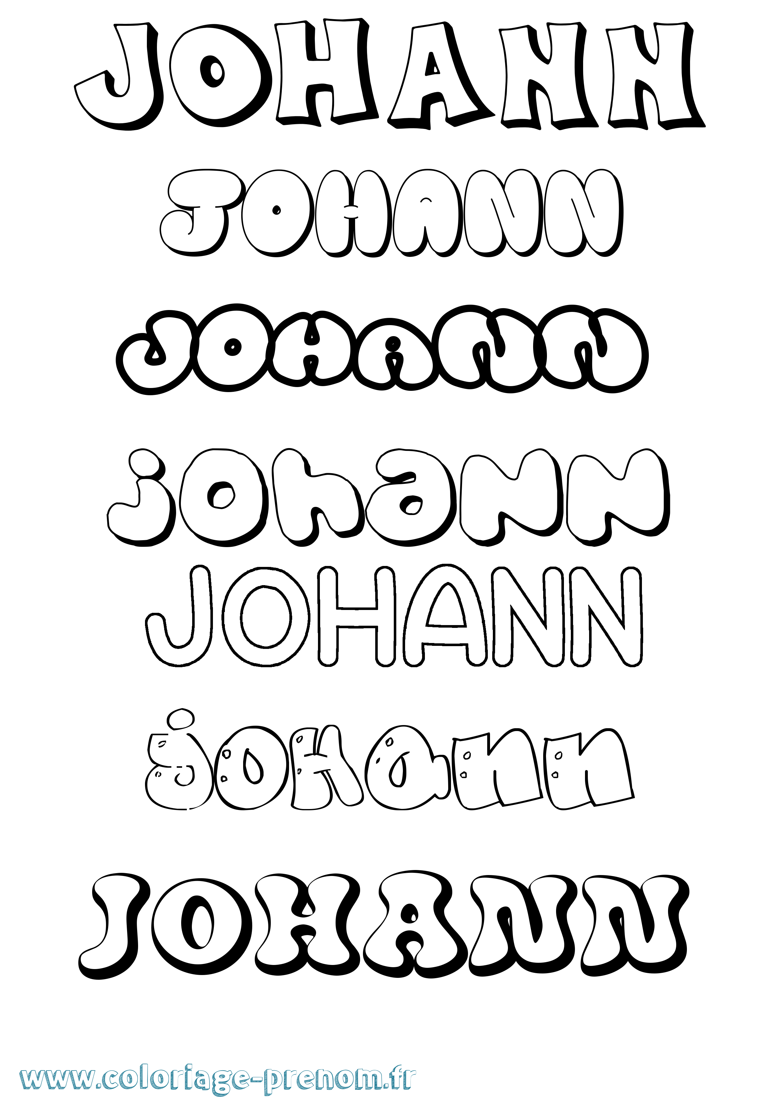 Coloriage Johann Coloriage prénom Johann