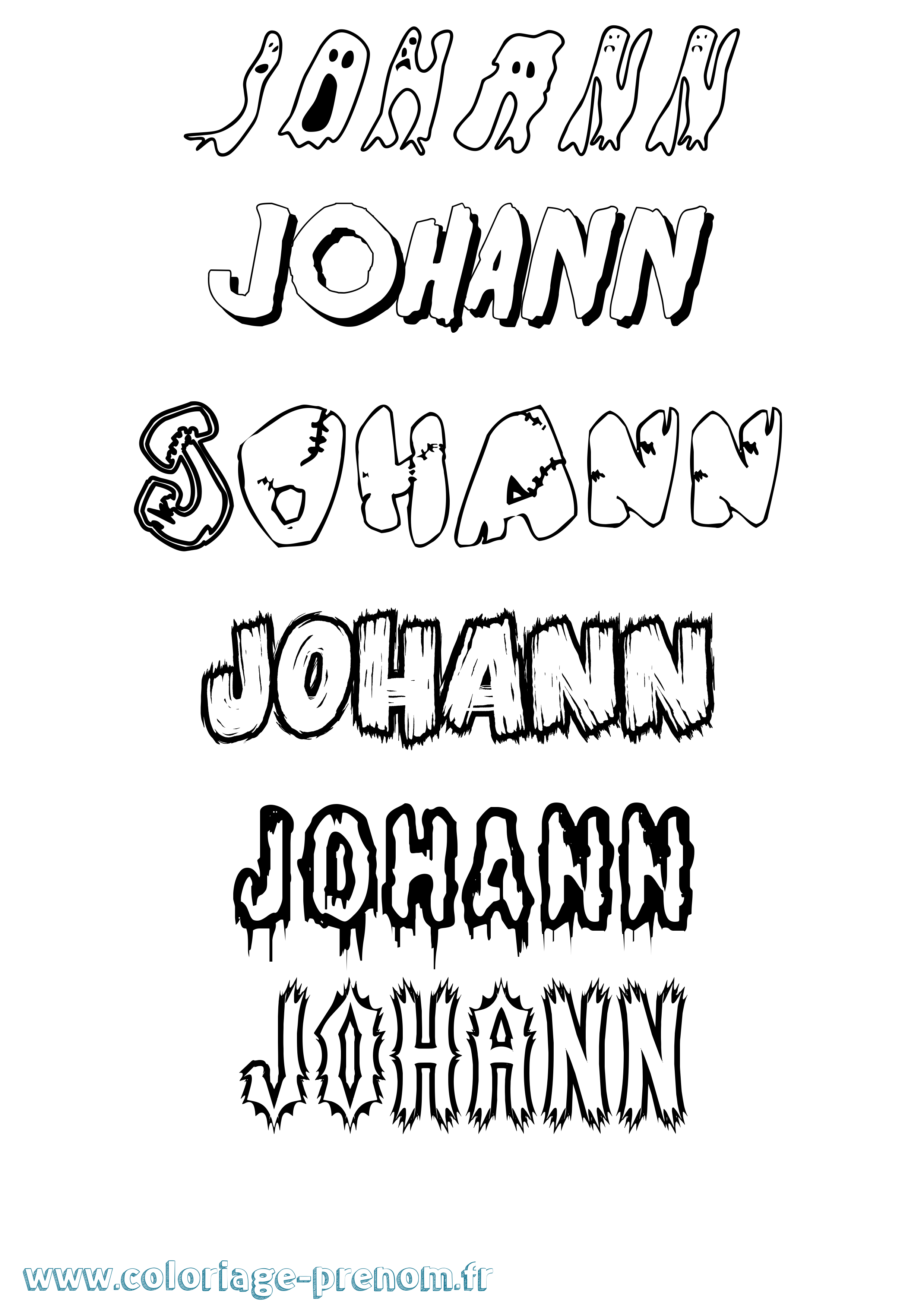 Coloriage Johann Coloriage prénom Johann