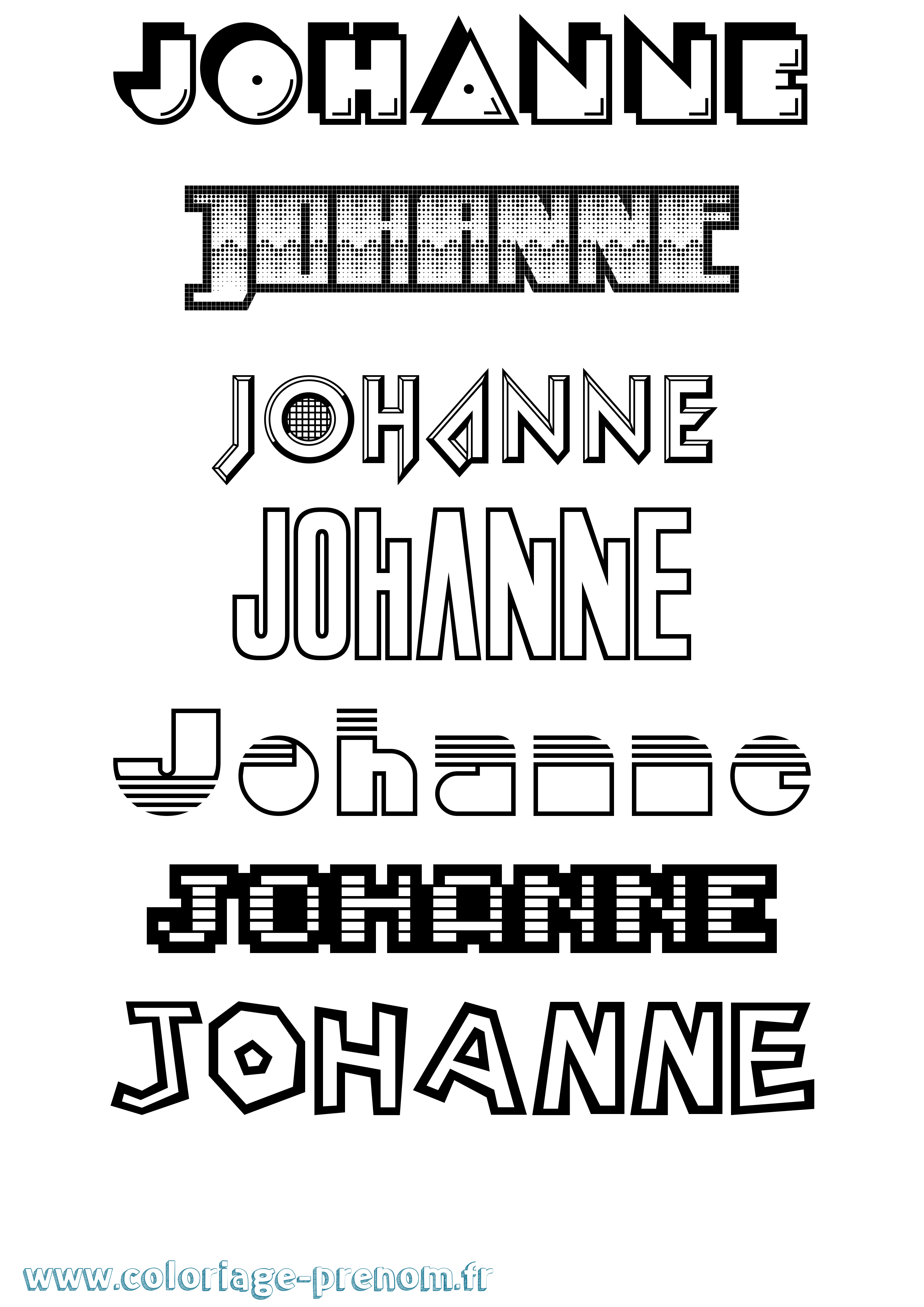 Coloriage Johanne Jeux Vidéos Coloriage prénom Johanne Jeux Vidéos