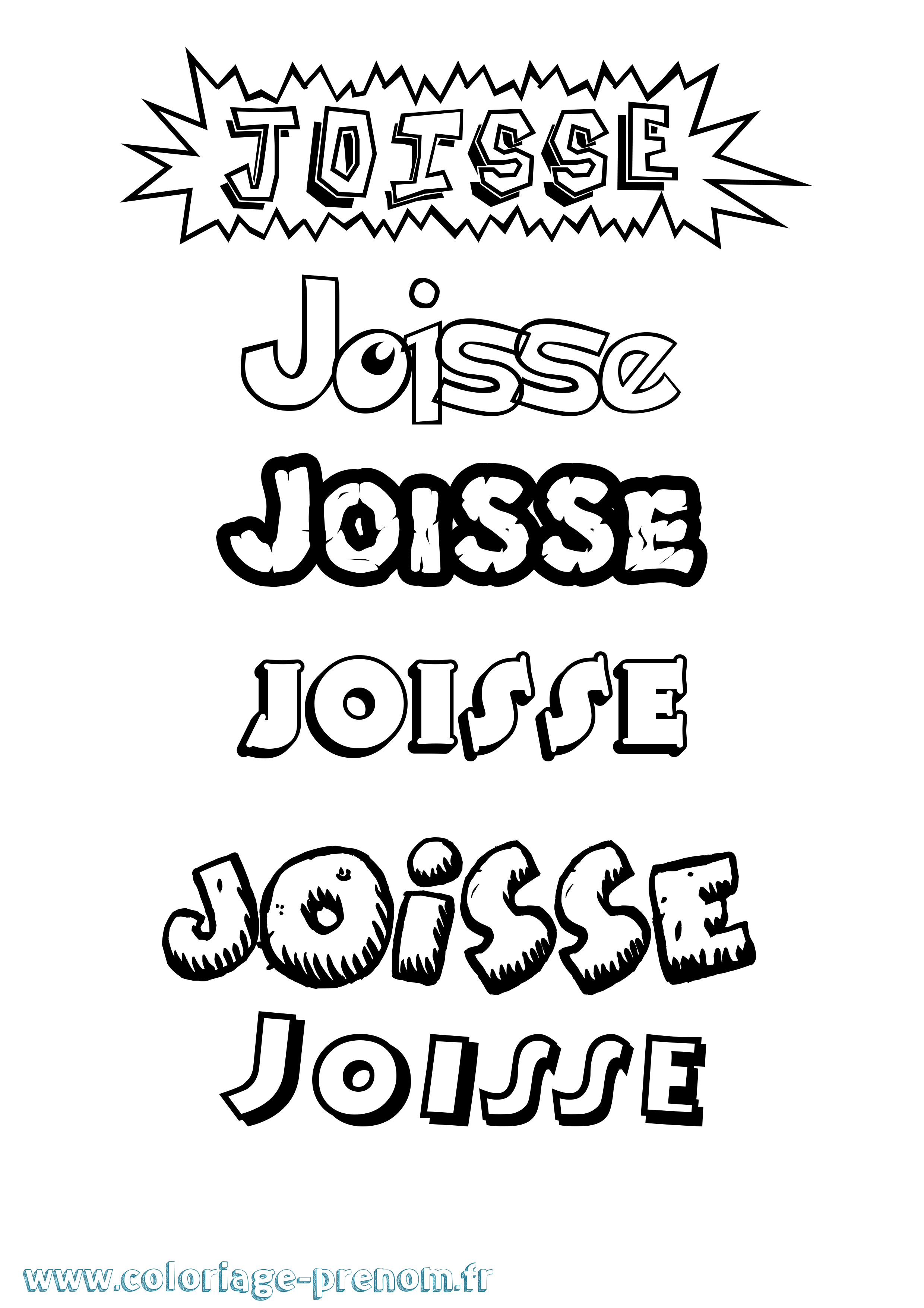 Coloriage prénom Joisse Dessin Animé