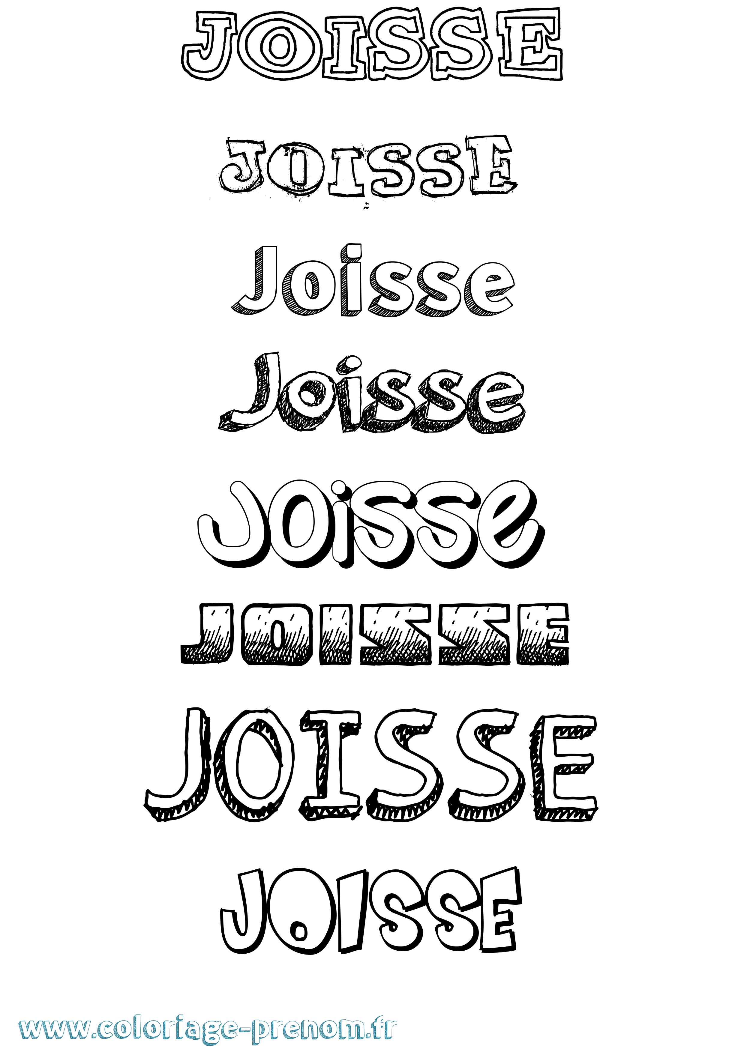 Coloriage prénom Joisse Dessiné