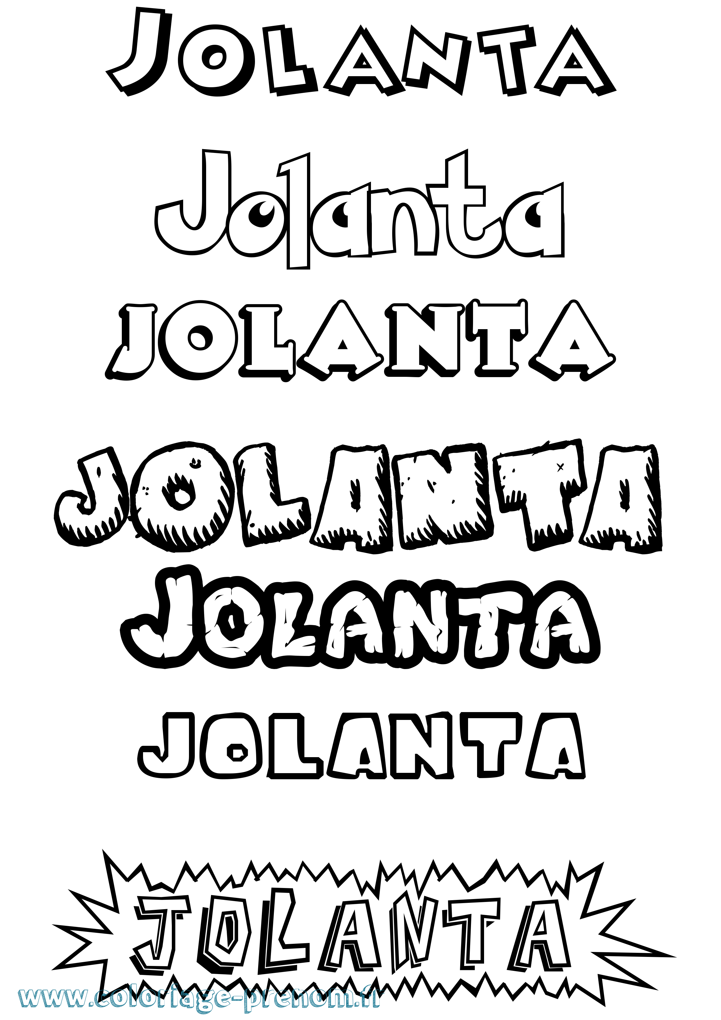 Coloriage Jolanta Dessin Animé Coloriage prénom Jolanta Dessin Animé