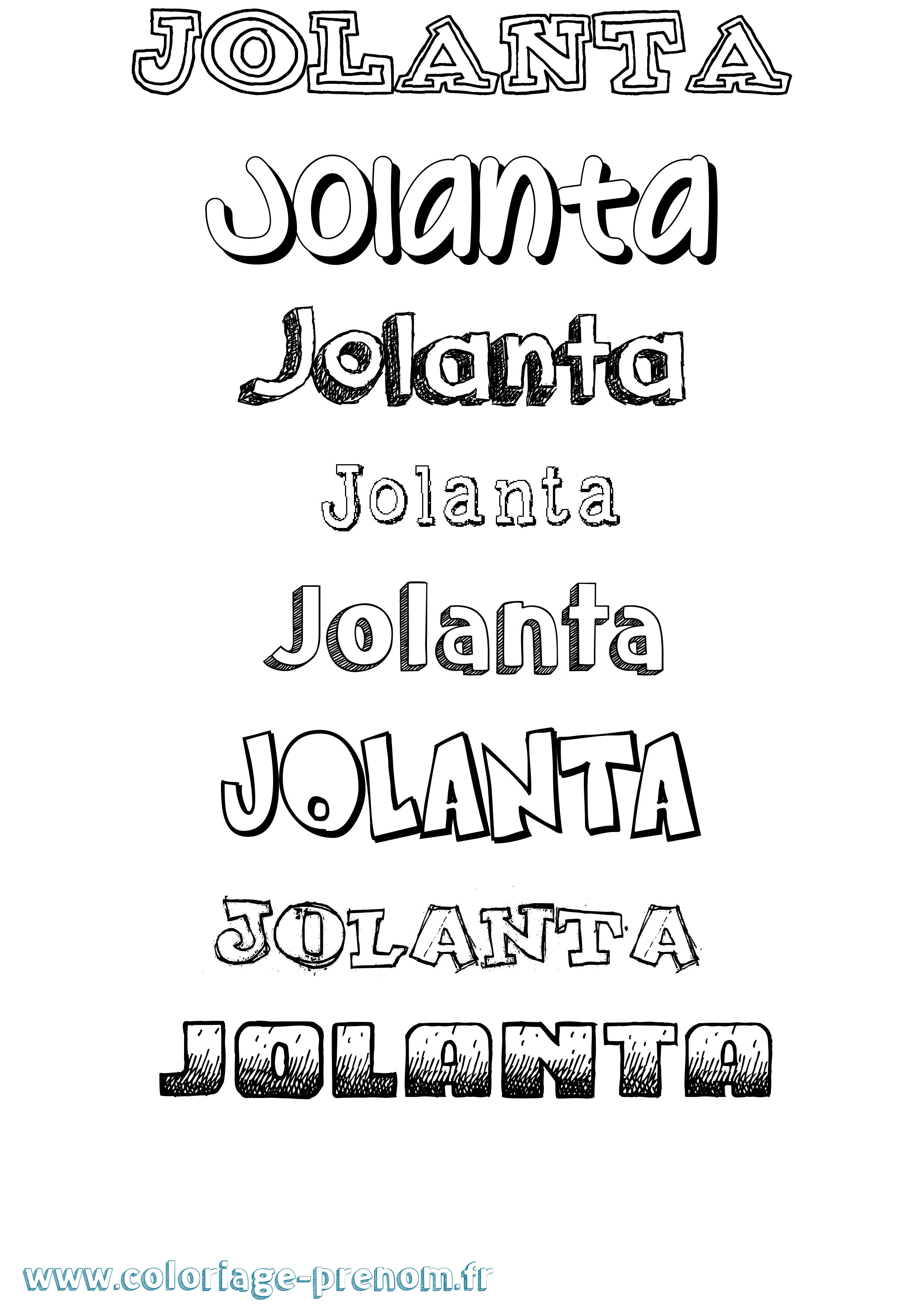 Coloriage Jolanta Dessiné Coloriage prénom Jolanta Dessiné