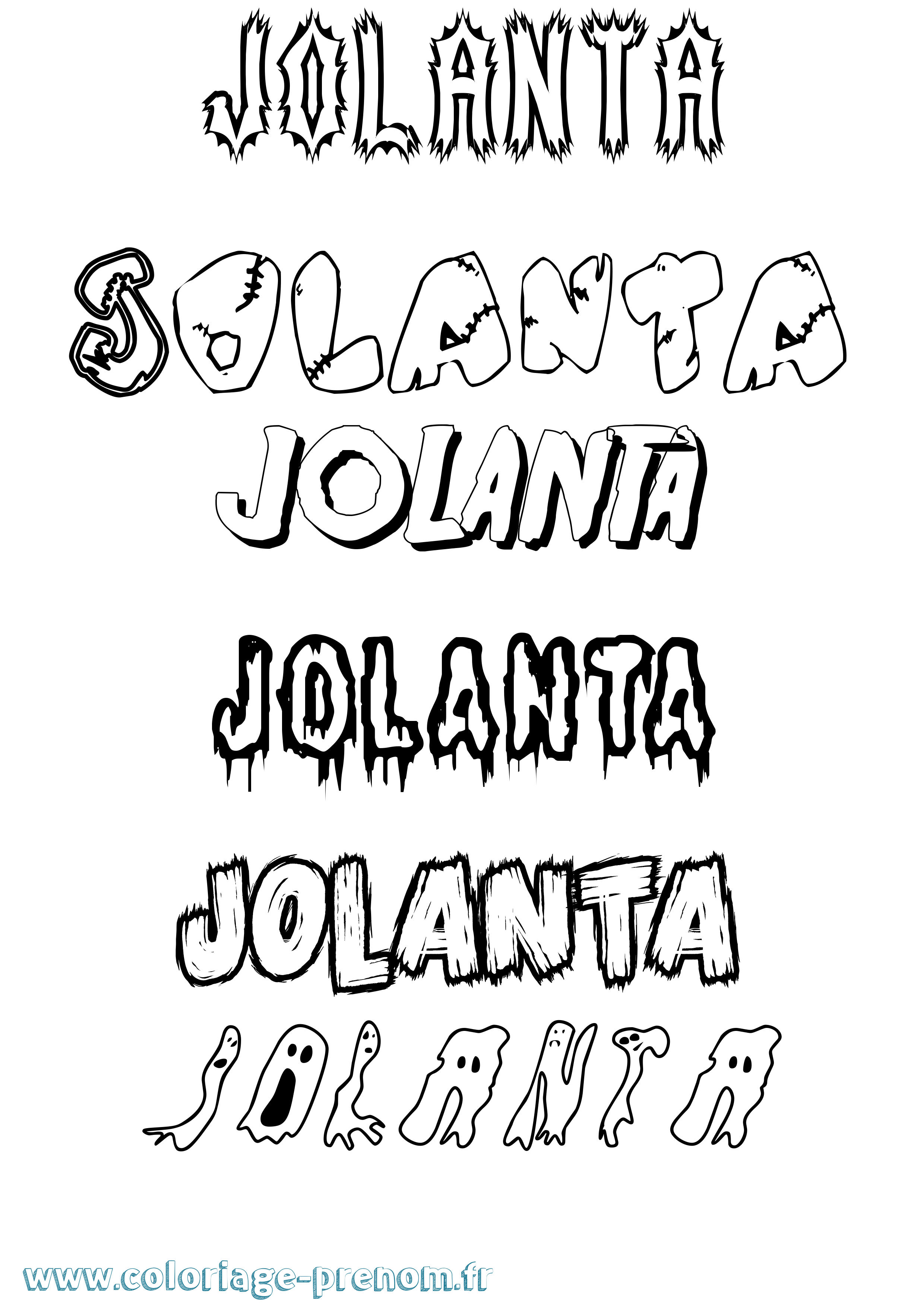Coloriage Jolanta Frisson Coloriage prénom Jolanta Frisson