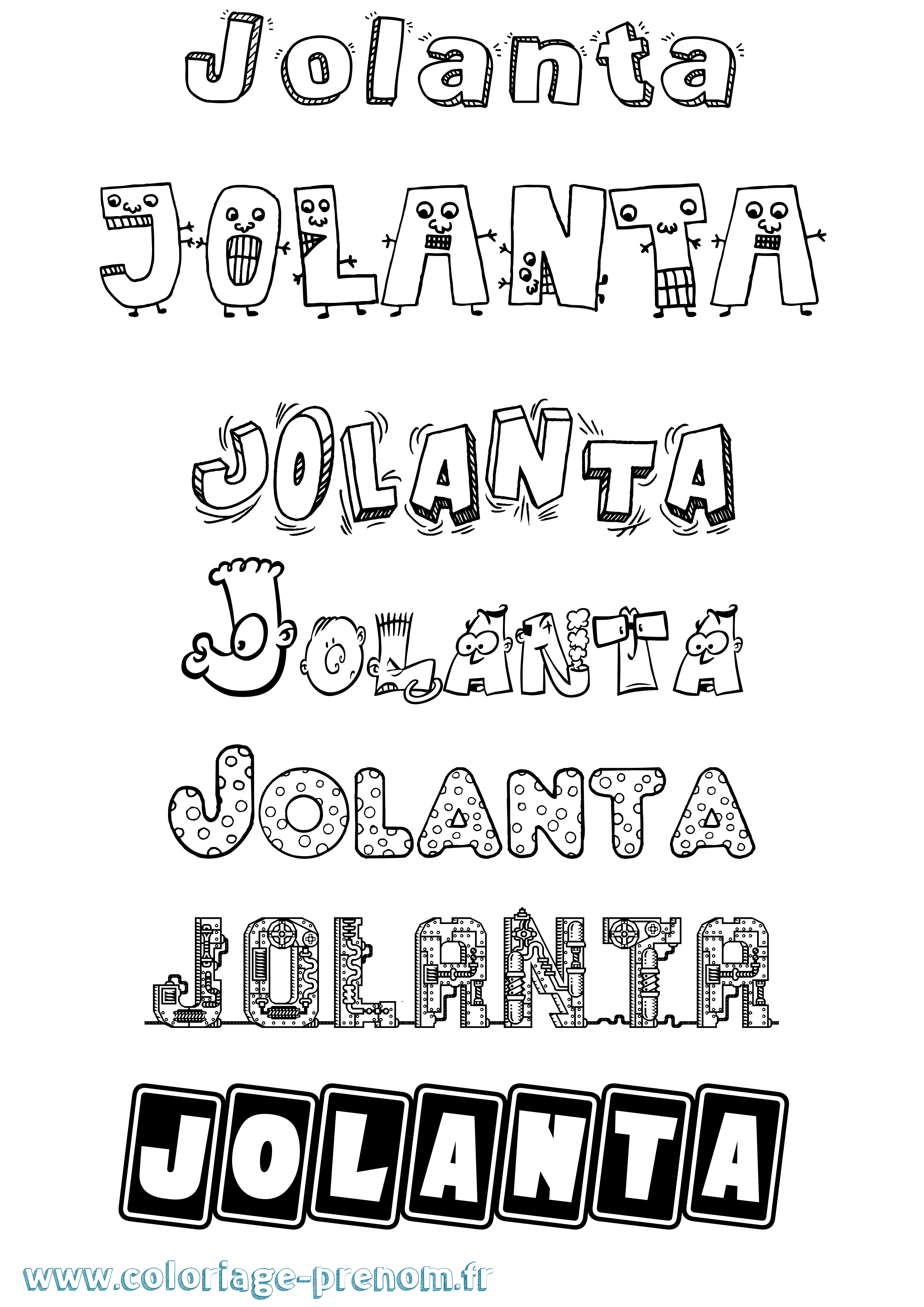 Coloriage Jolanta Fun Coloriage prénom Jolanta Fun
