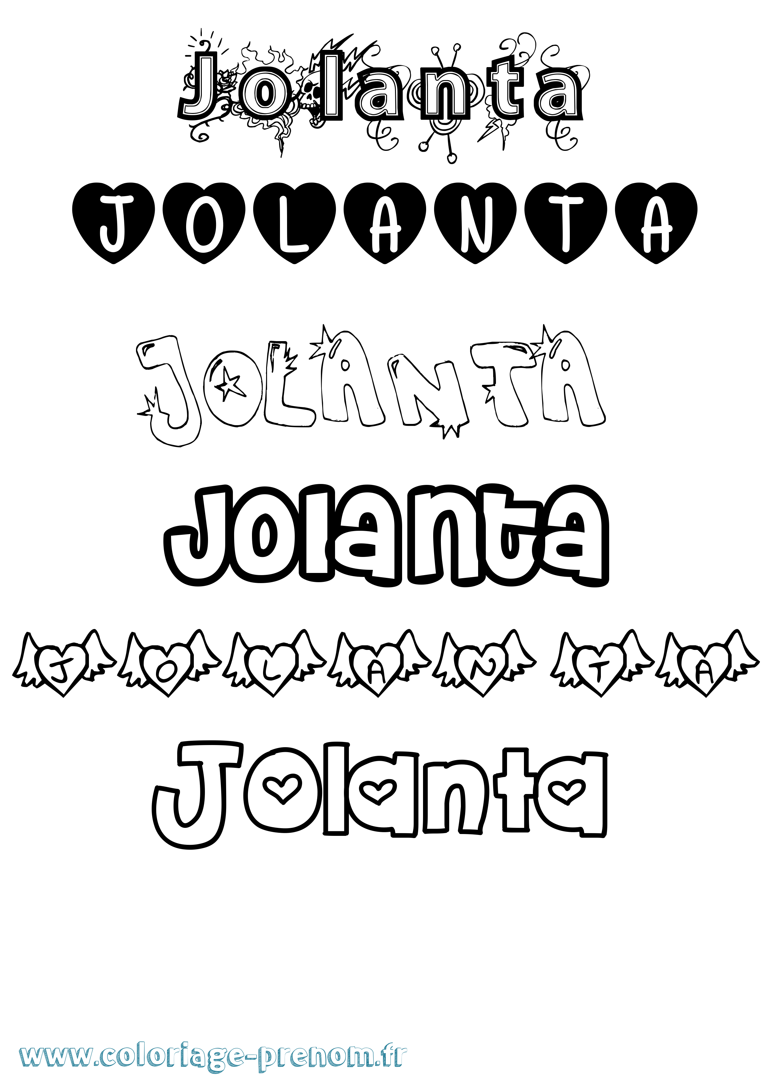 Coloriage Jolanta Girly Coloriage prénom Jolanta Girly