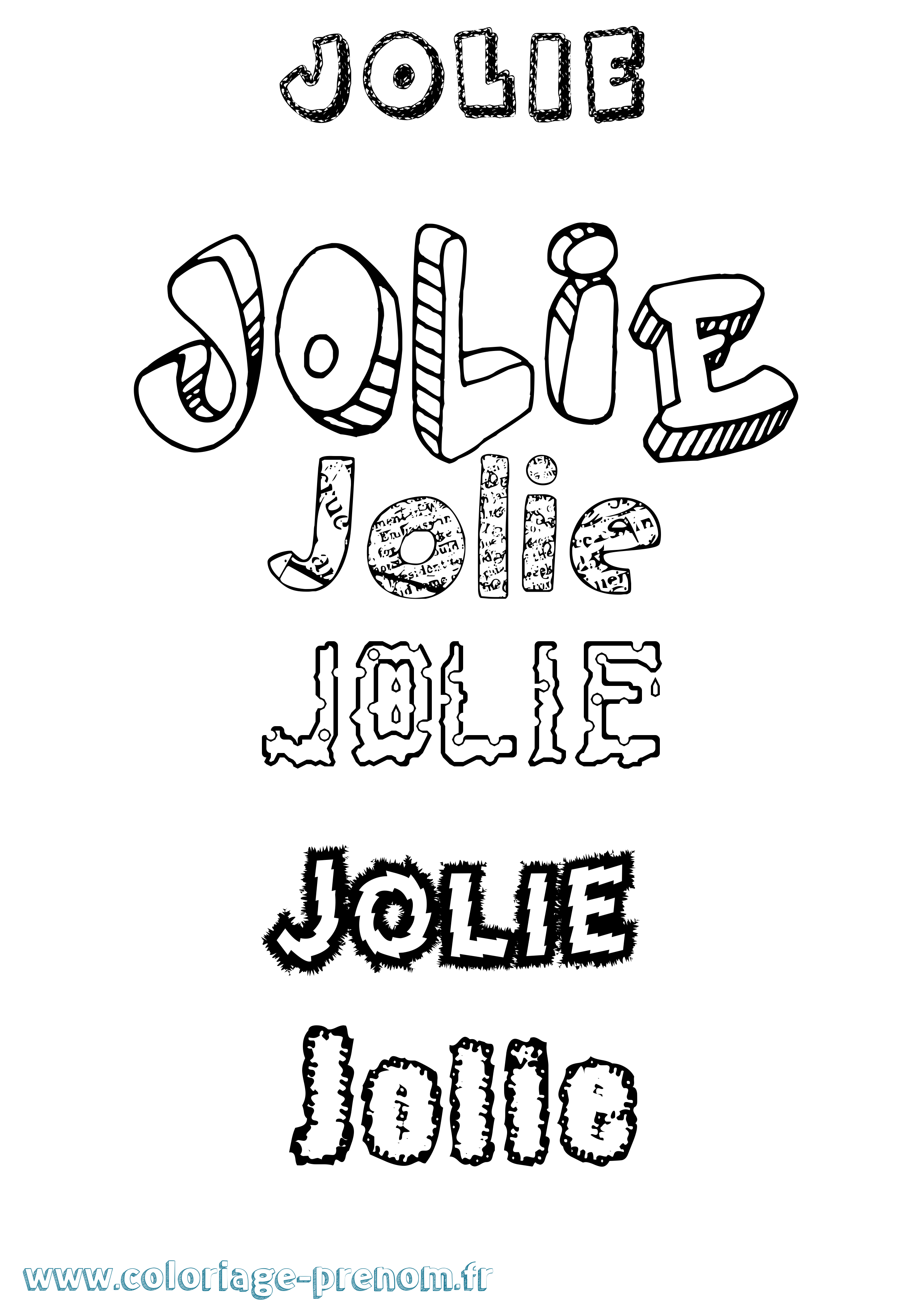 Coloriage Jolie Coloriage prénom Jolie