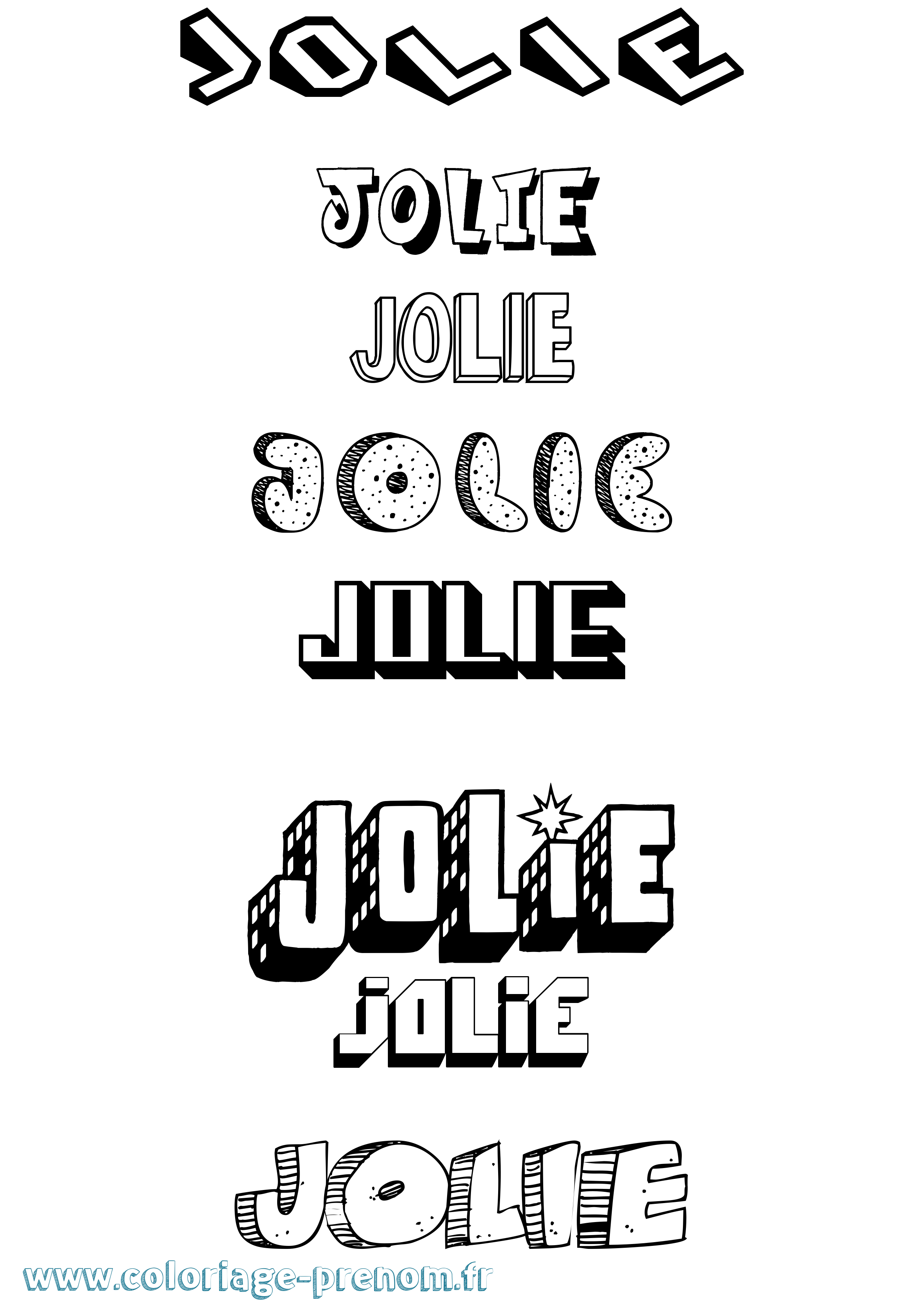 Coloriage Jolie Coloriage prénom Jolie