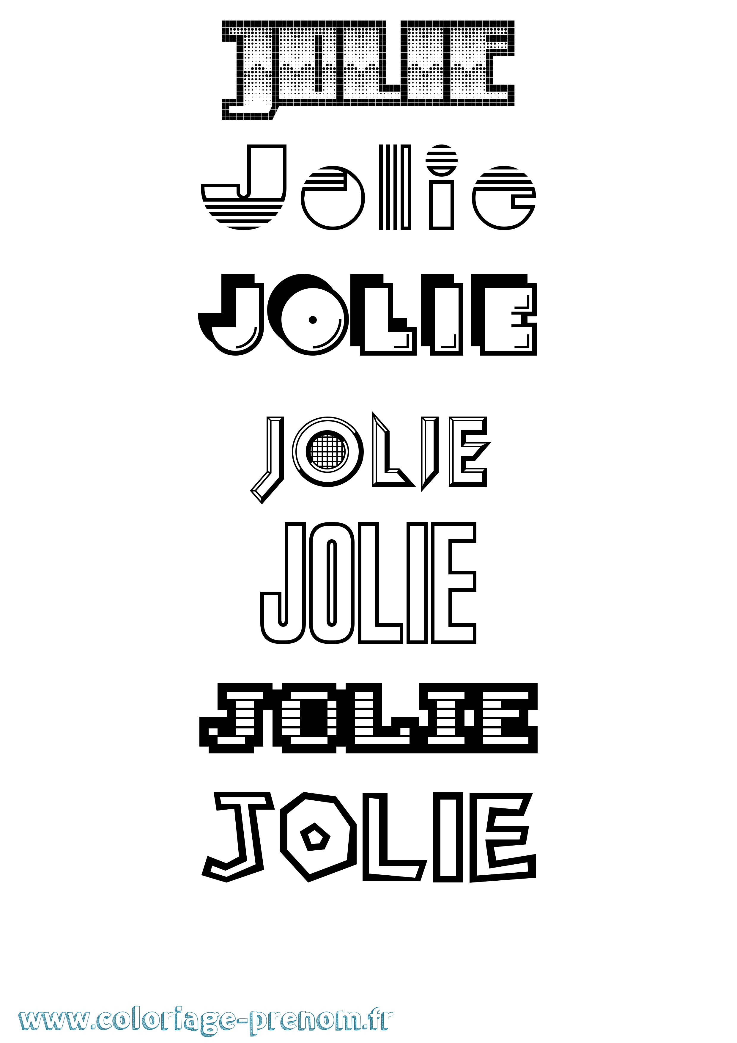 Coloriage Jolie Coloriage prénom Jolie
