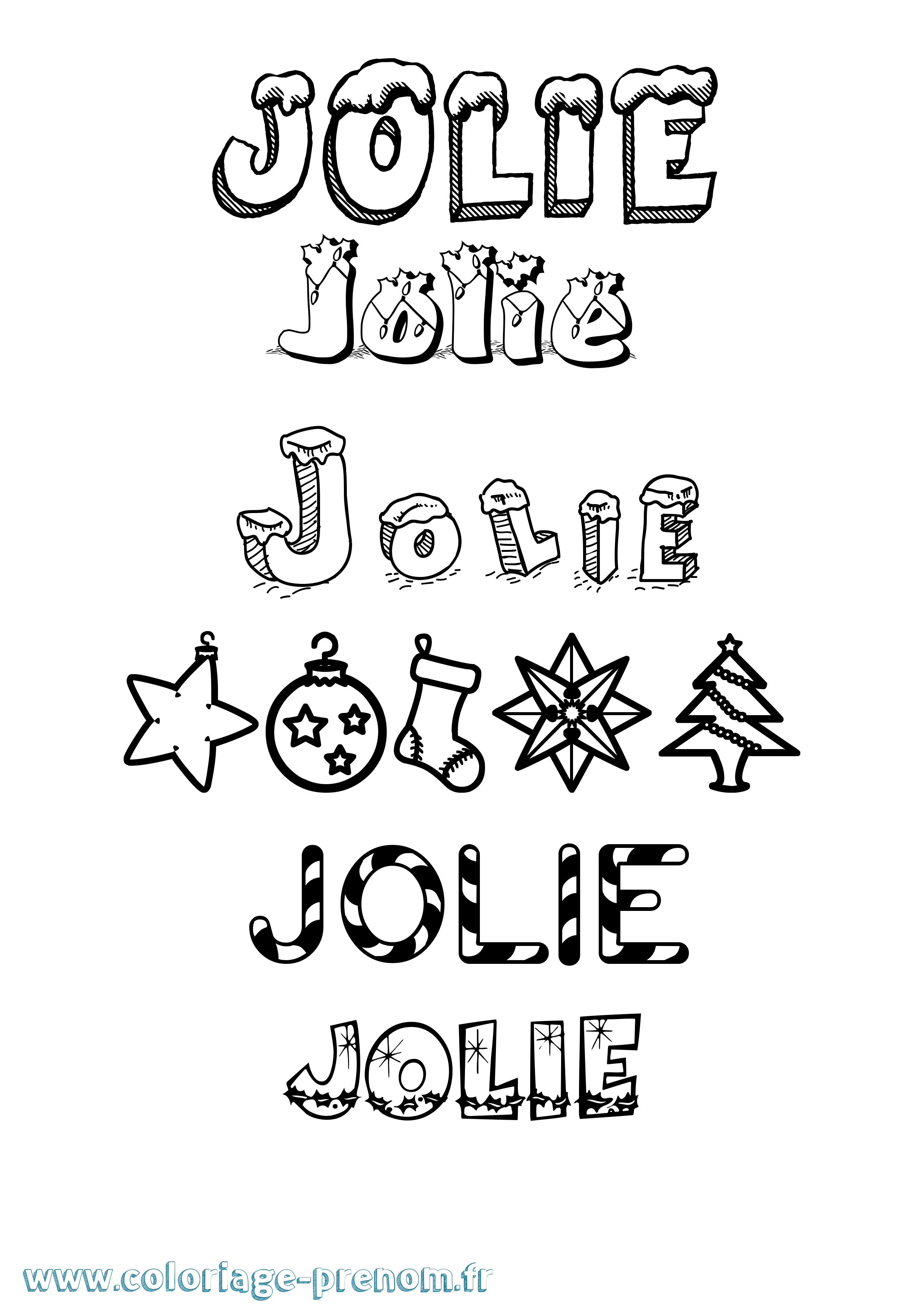 Coloriage prénom Jolie