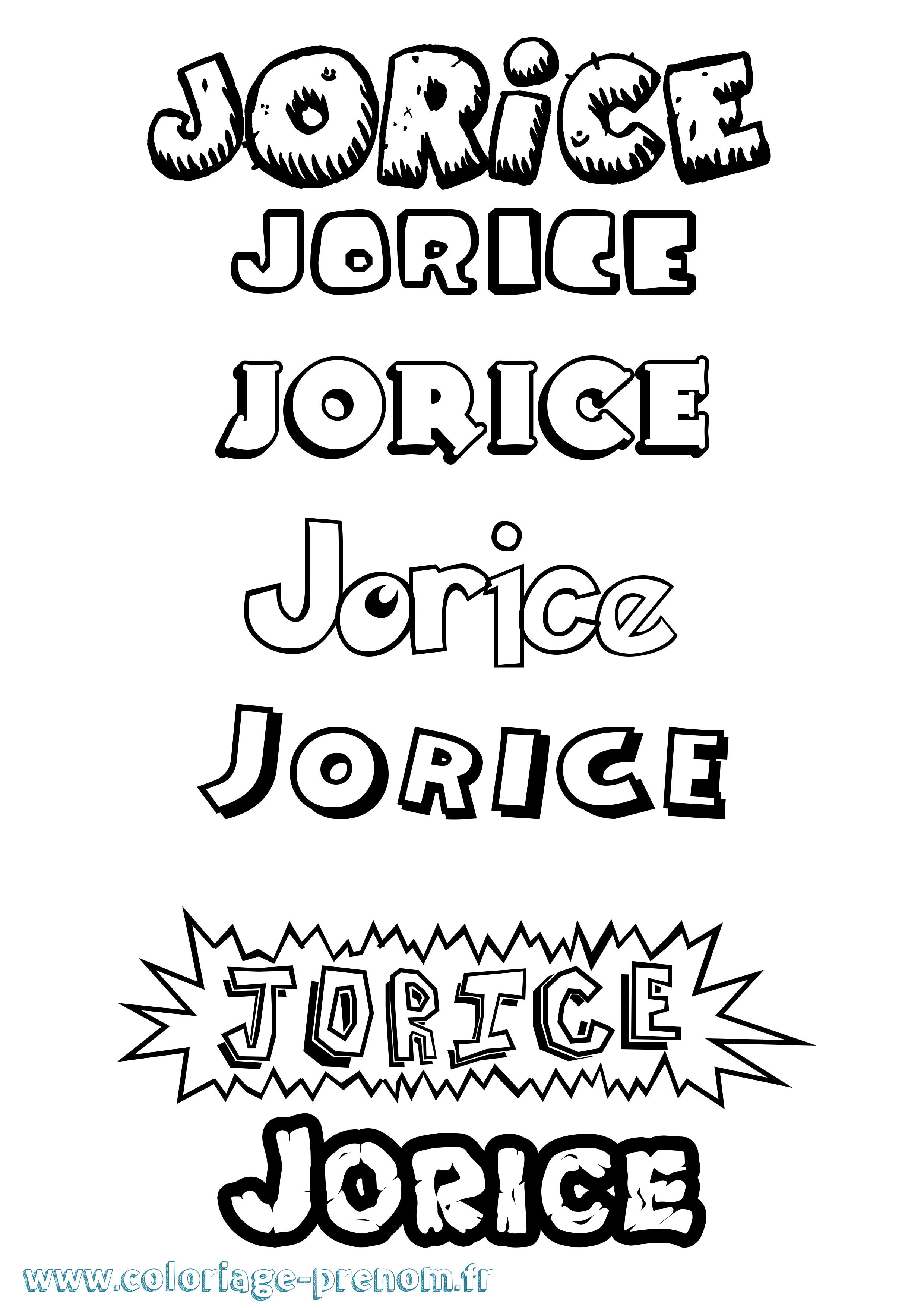 Coloriage Jorice Dessin Animé Coloriage prénom Jorice Dessin Animé
