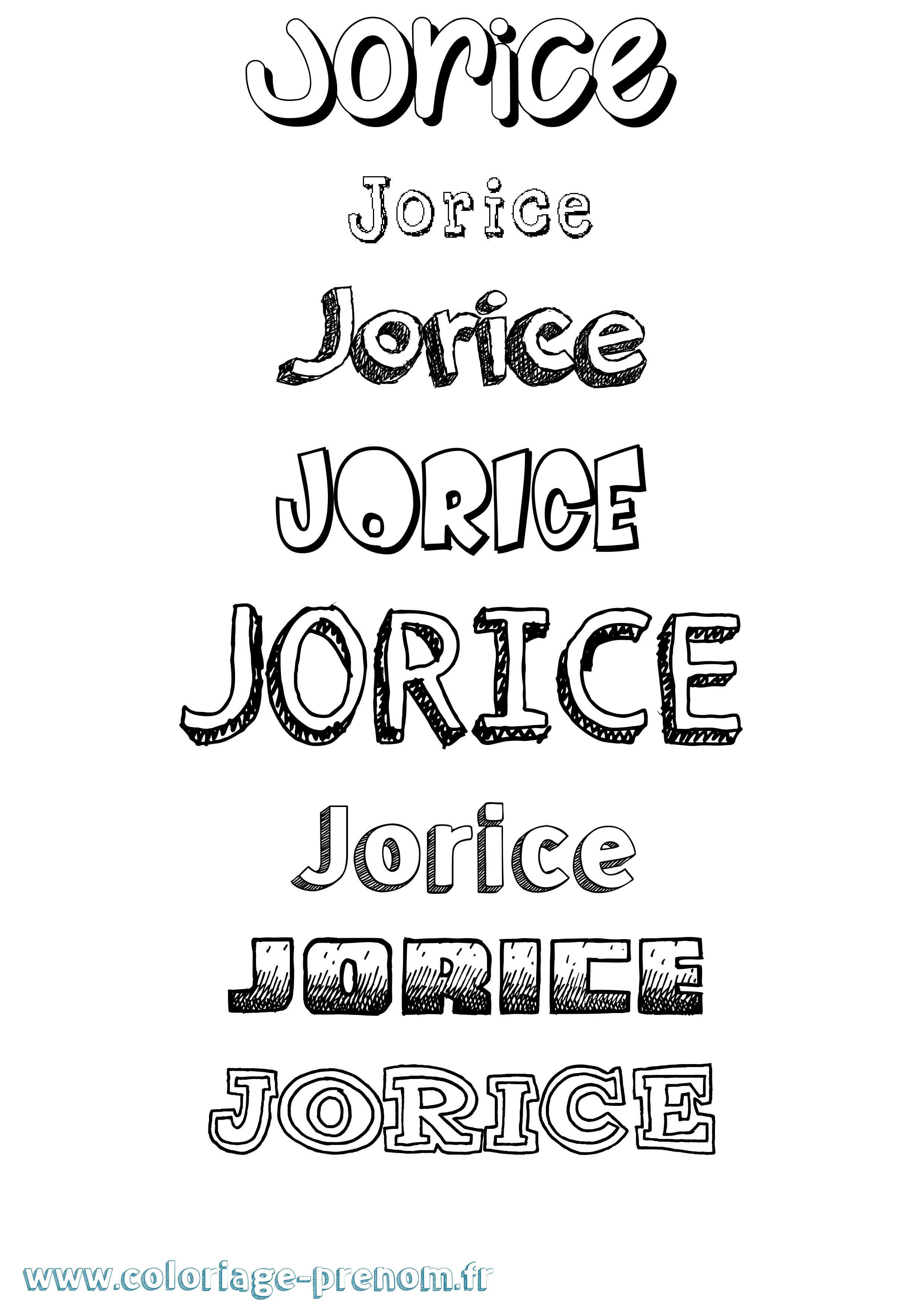 Coloriage Jorice Dessiné Coloriage prénom Jorice Dessiné