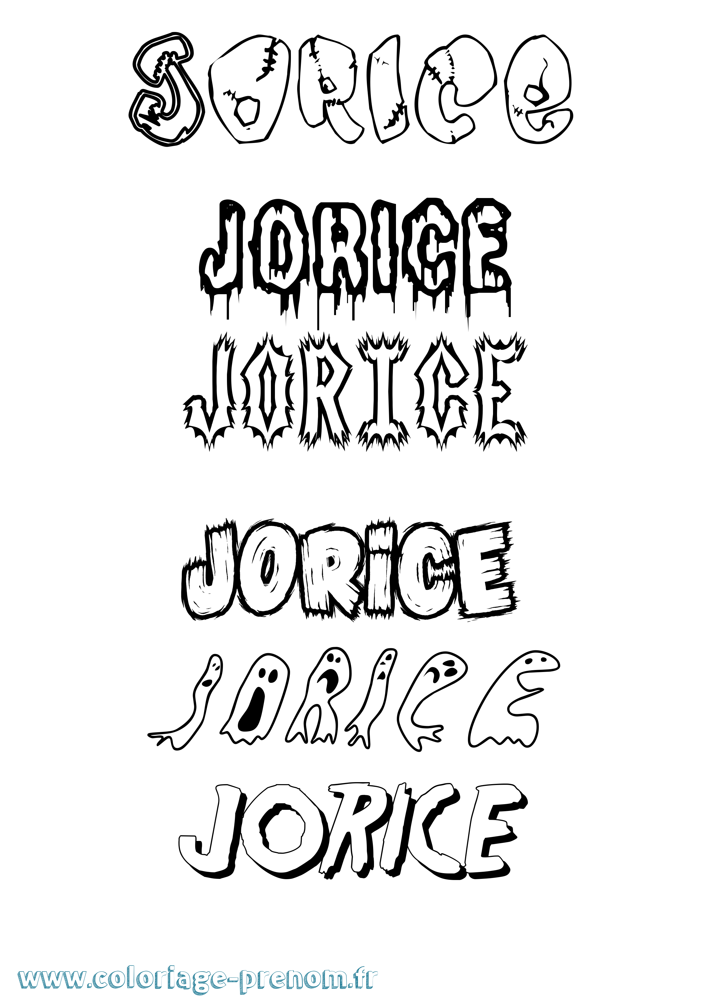 Coloriage Jorice Frisson Coloriage prénom Jorice Frisson