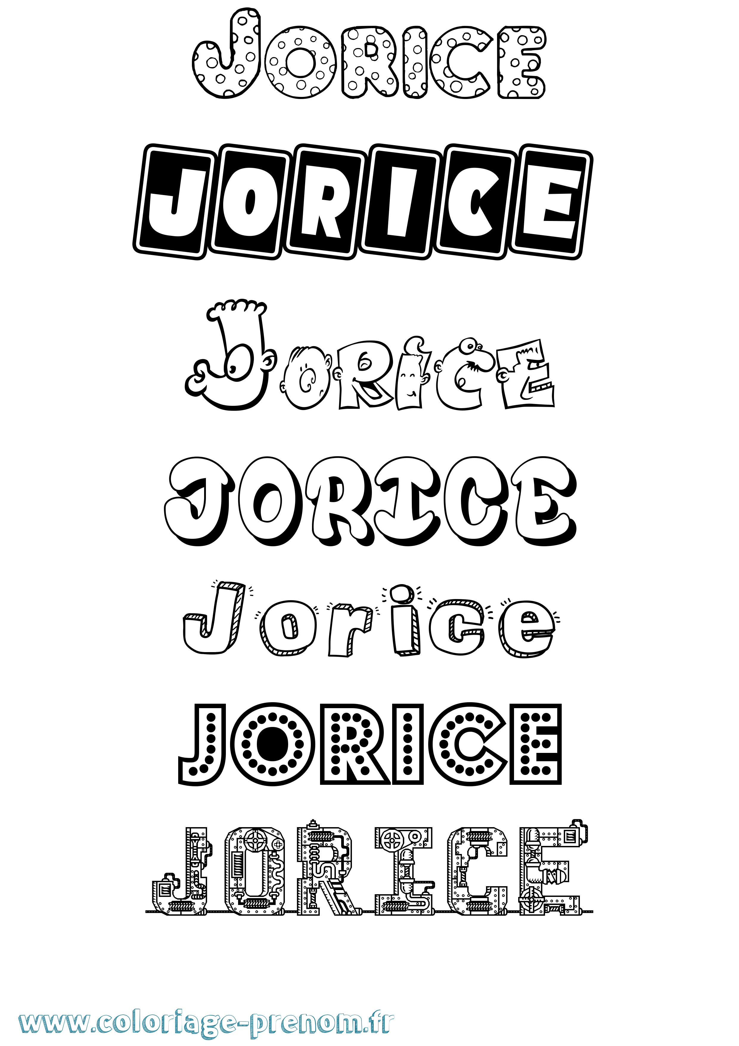 Coloriage Jorice Fun Coloriage prénom Jorice Fun