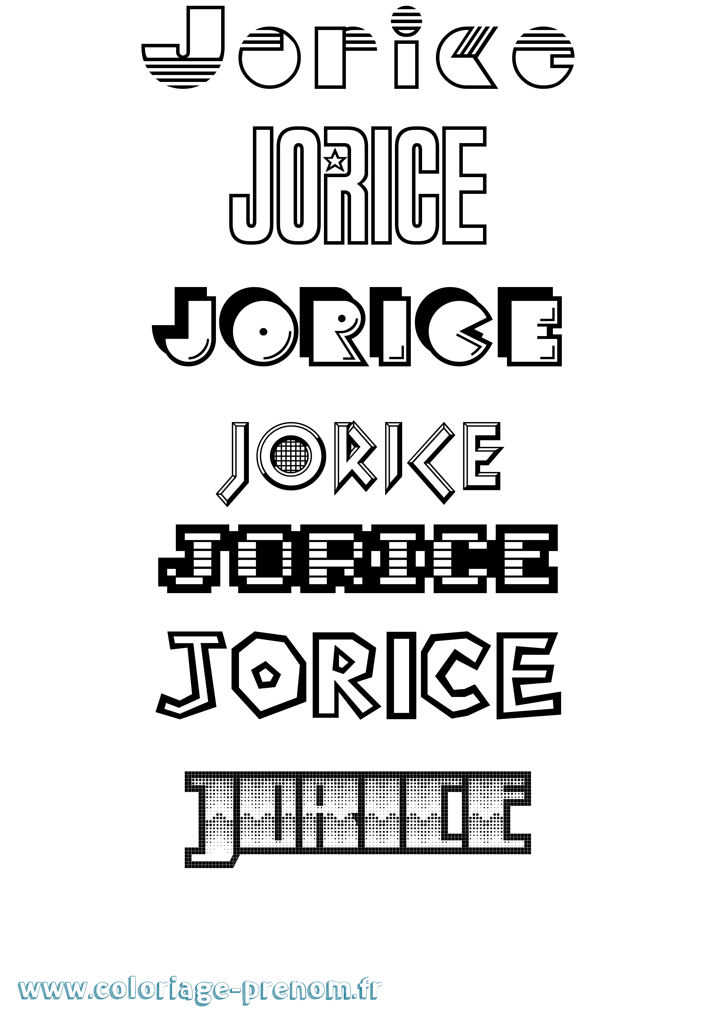 Coloriage Jorice Jeux Vidéos Coloriage prénom Jorice Jeux Vidéos