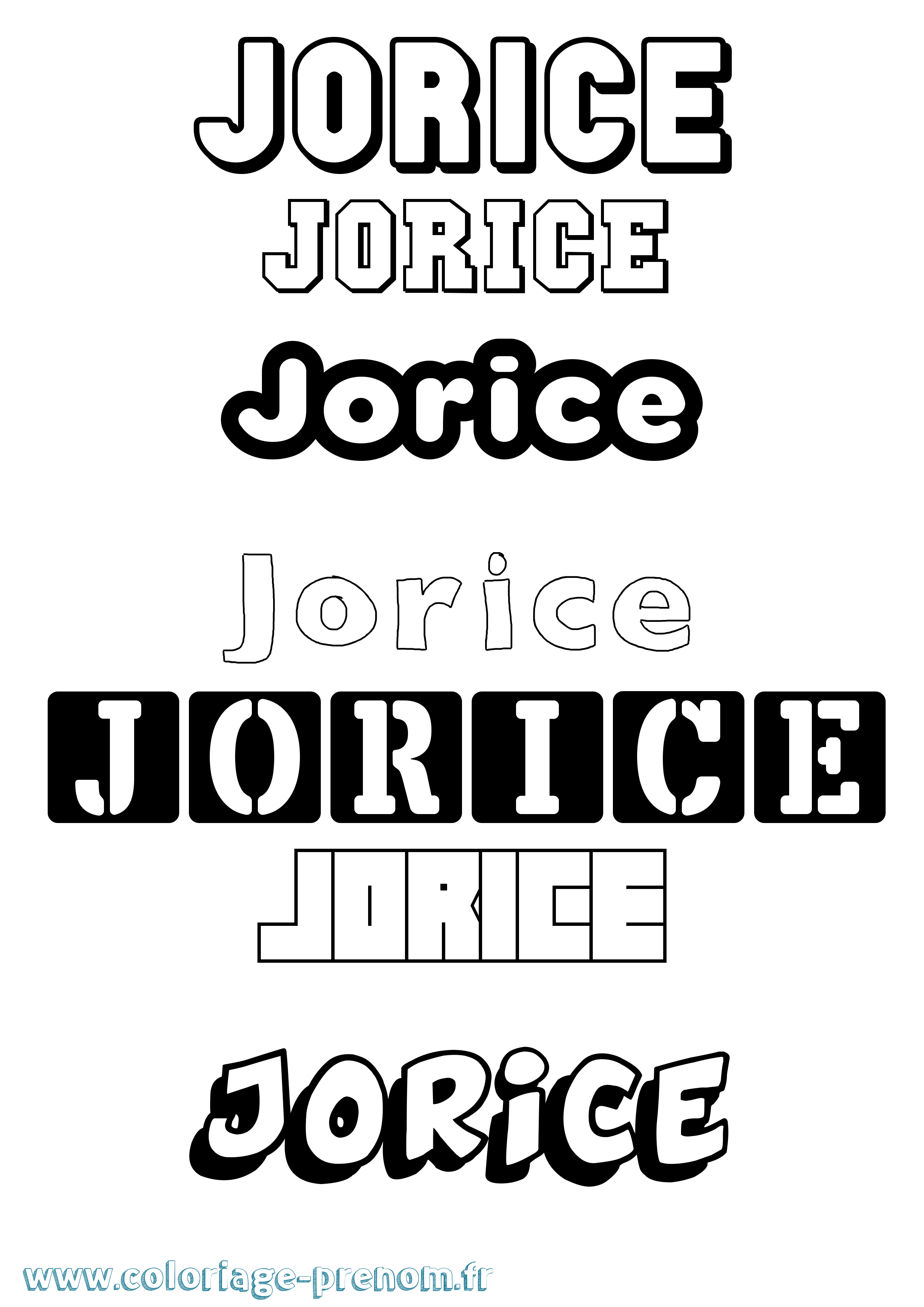 Coloriage Jorice Simple Coloriage prénom Jorice Simple