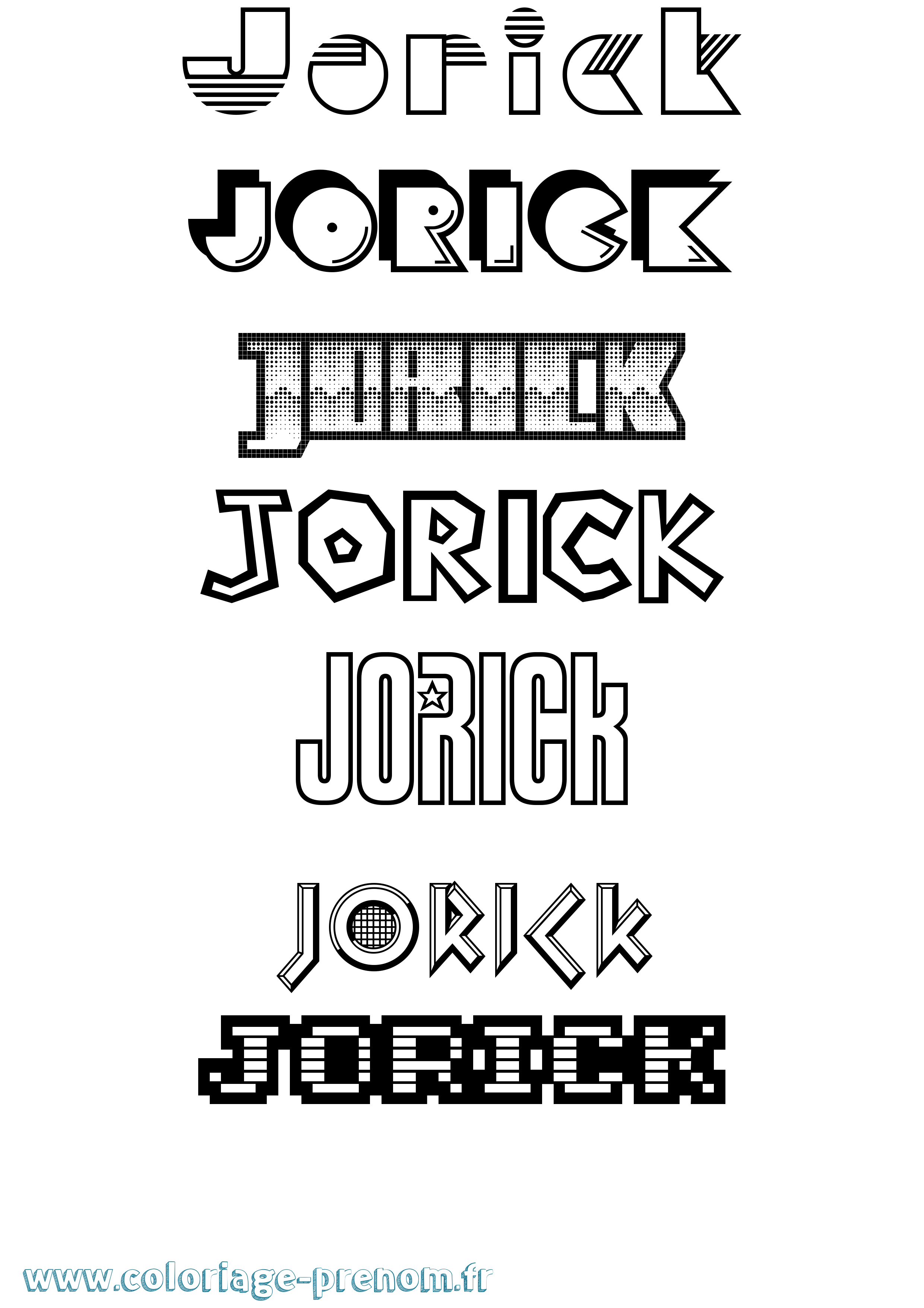 Coloriage Jorick Jeux Vidéos Coloriage prénom Jorick Jeux Vidéos
