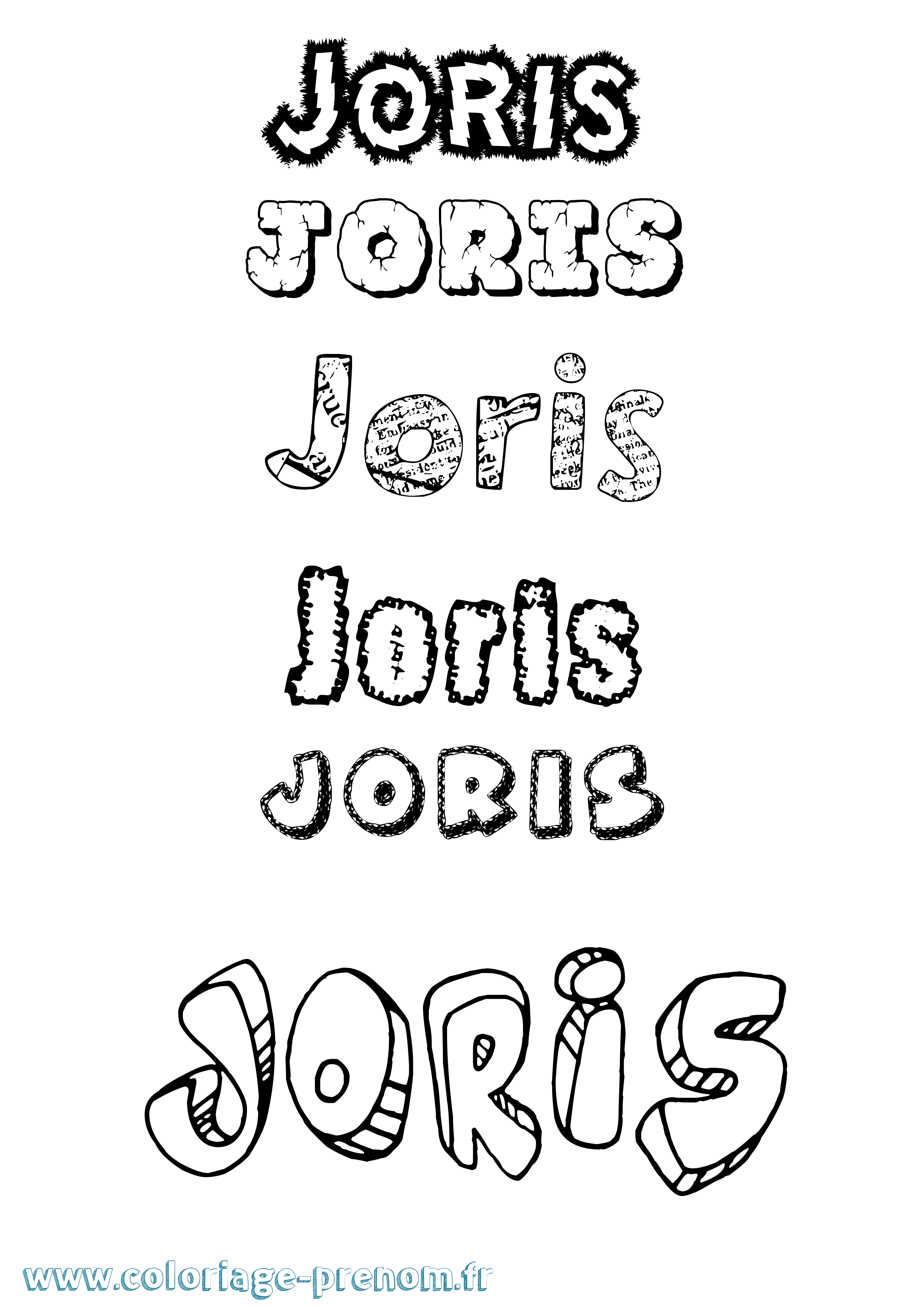 Coloriage prénom Joris