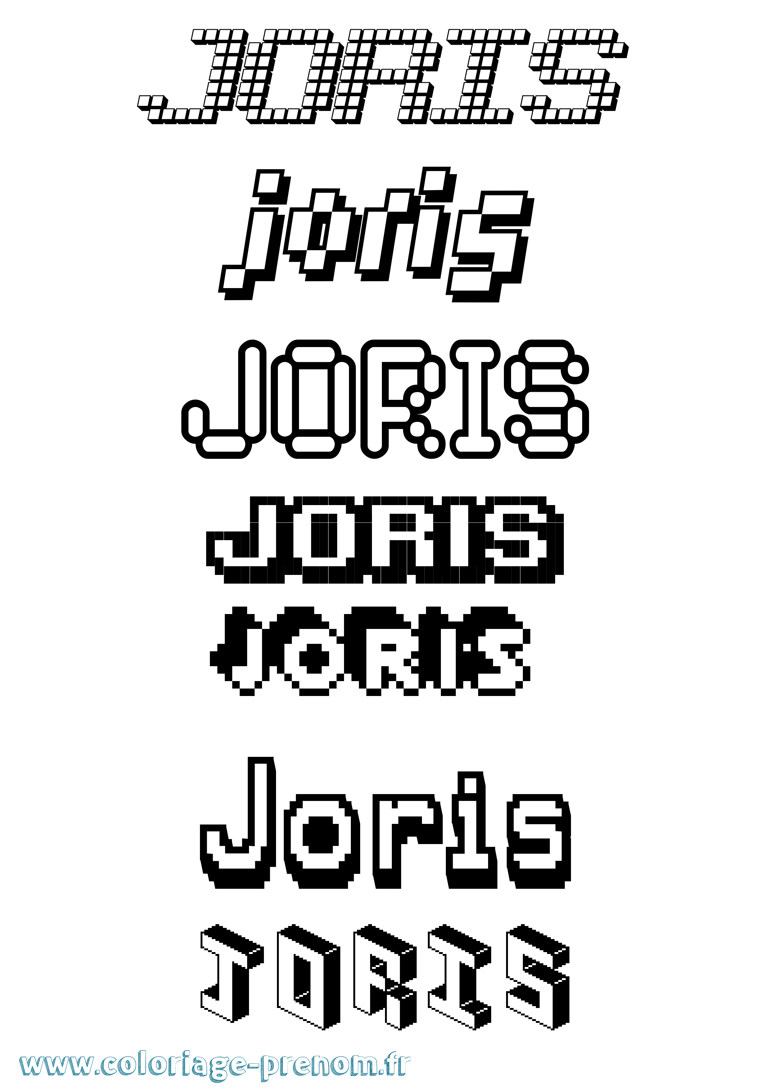 Coloriage prénom Joris