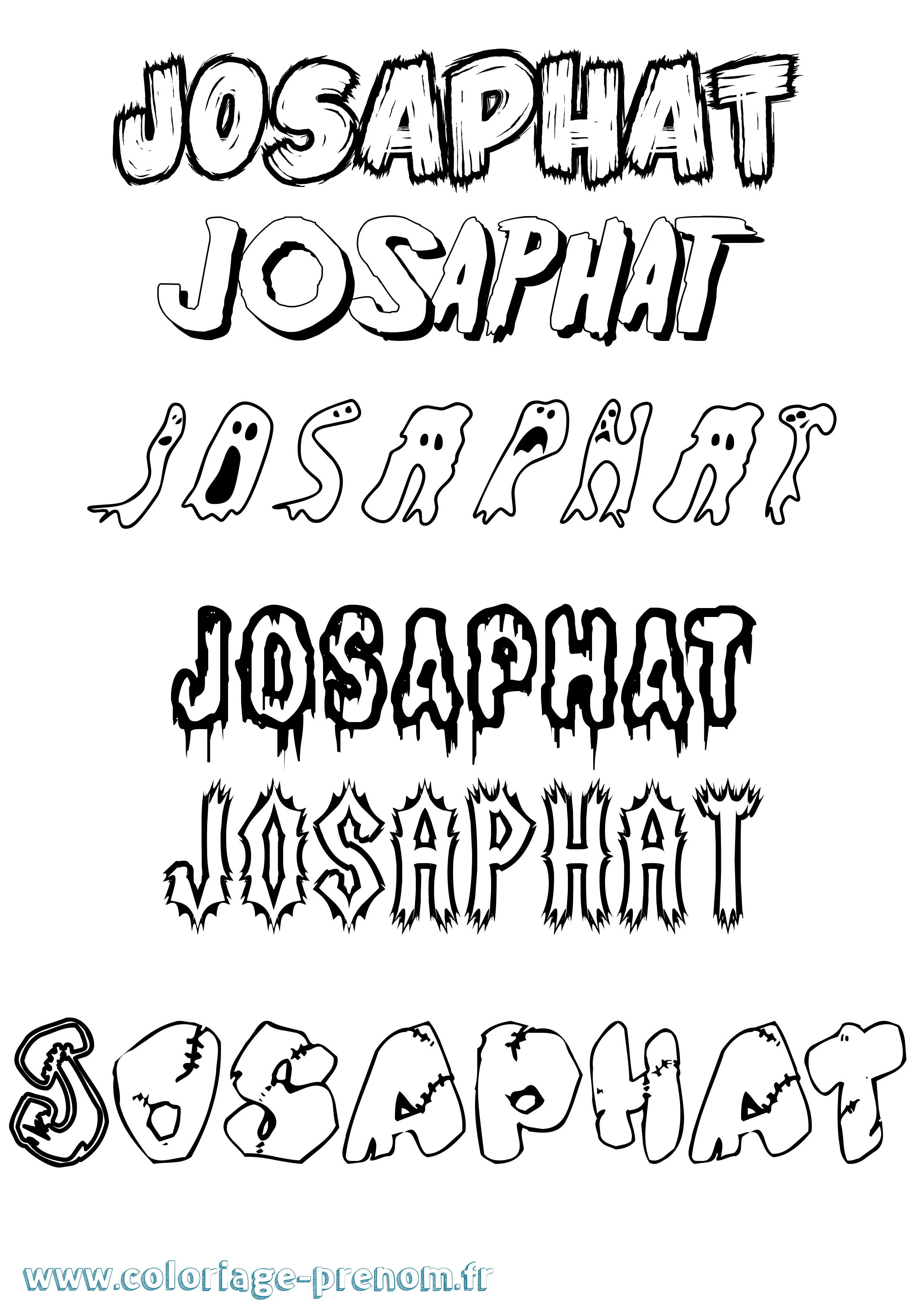 Coloriage Josaphat Frisson Coloriage prénom Josaphat Frisson