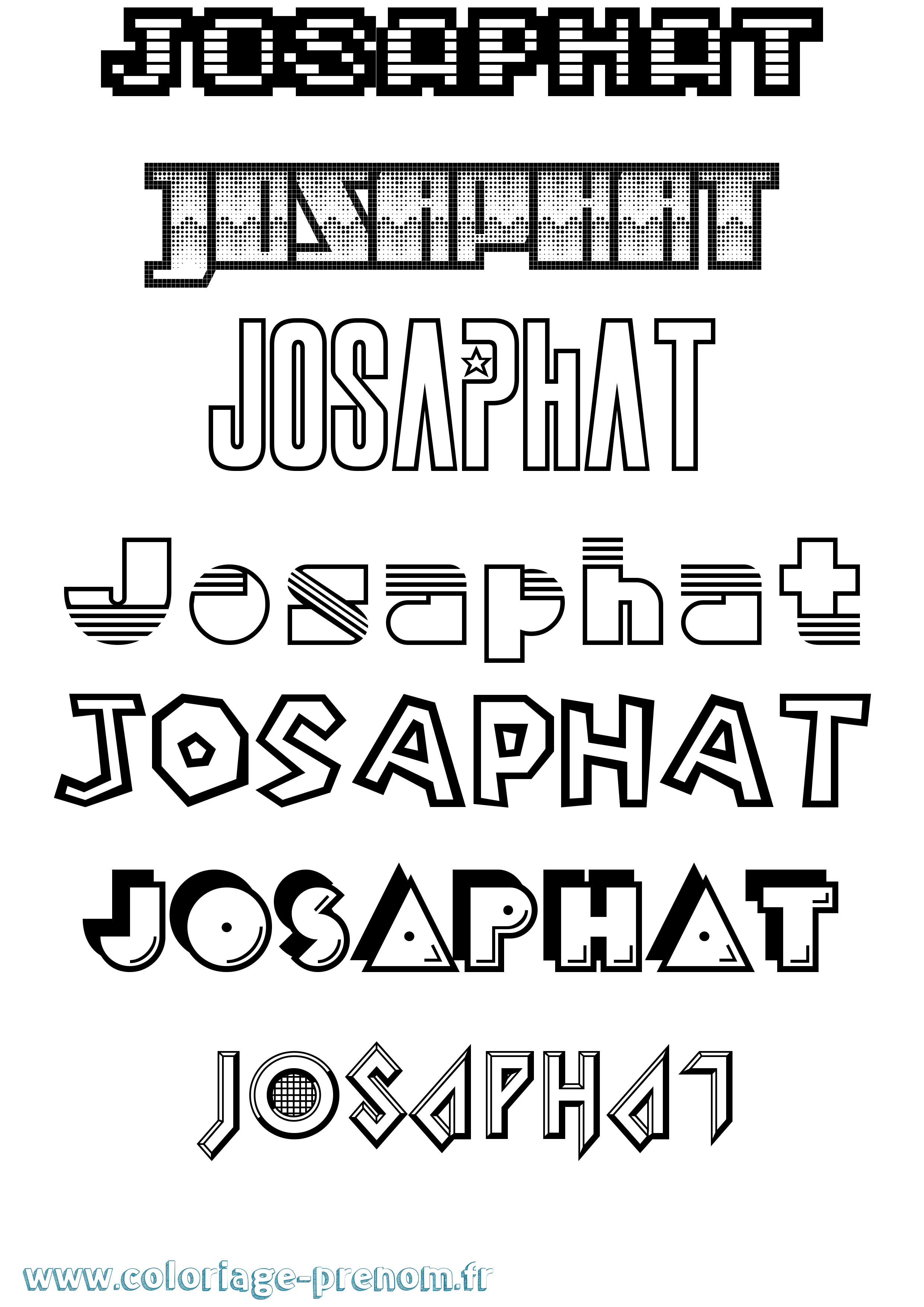 Coloriage Josaphat Jeux Vidéos Coloriage prénom Josaphat Jeux Vidéos