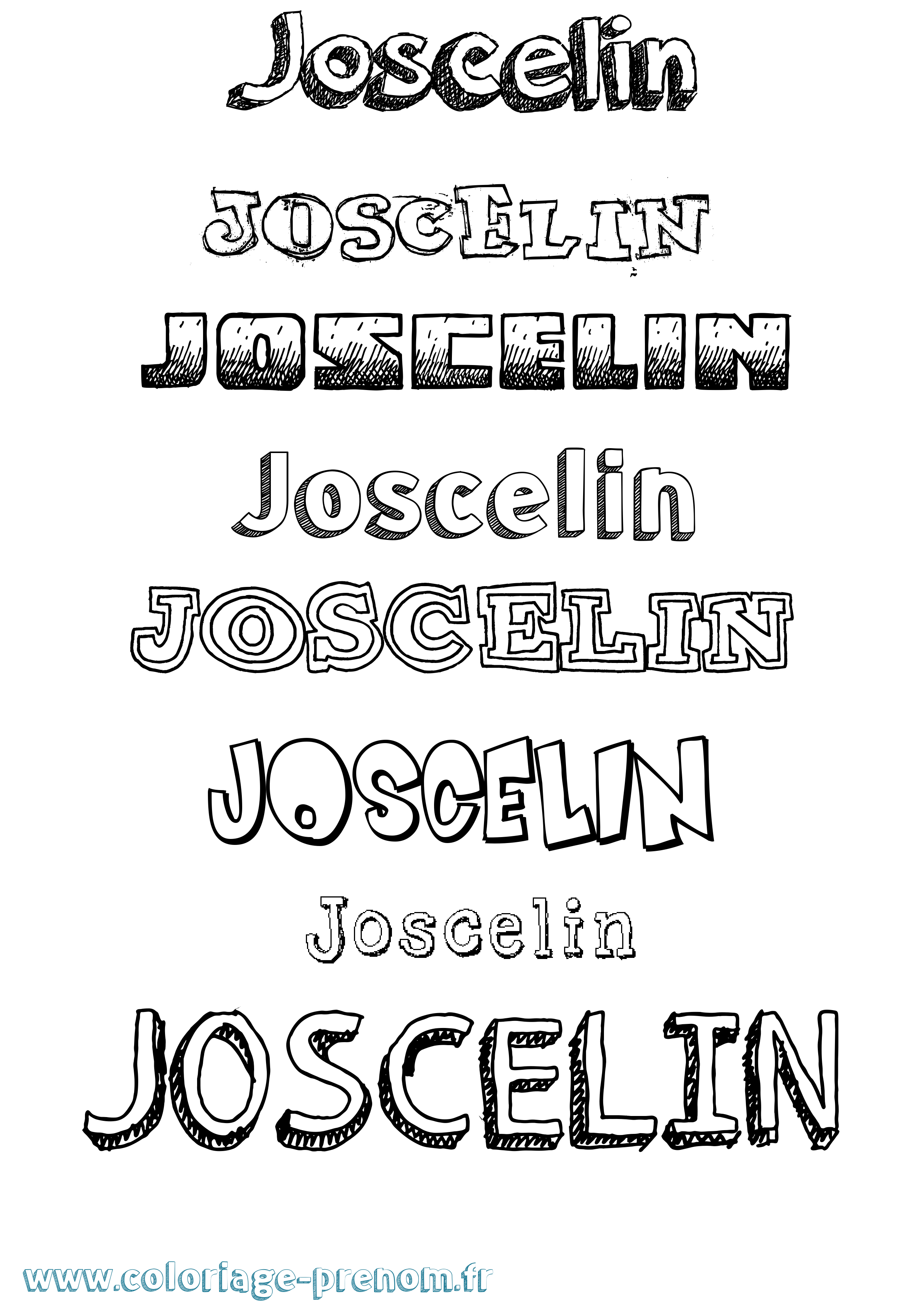 Coloriage Joscelin Dessiné Coloriage prénom Joscelin Dessiné