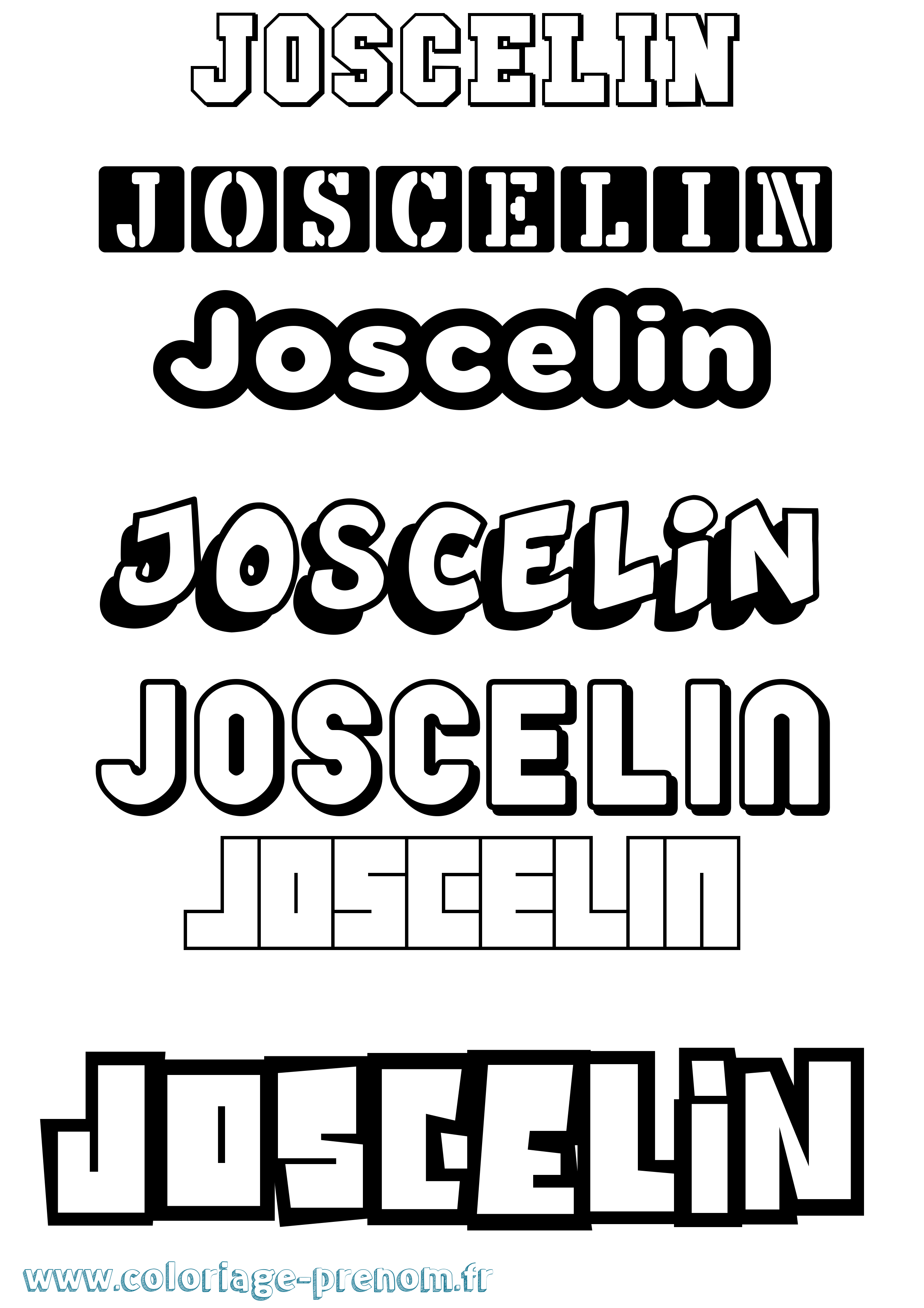 Coloriage Joscelin Simple Coloriage prénom Joscelin Simple