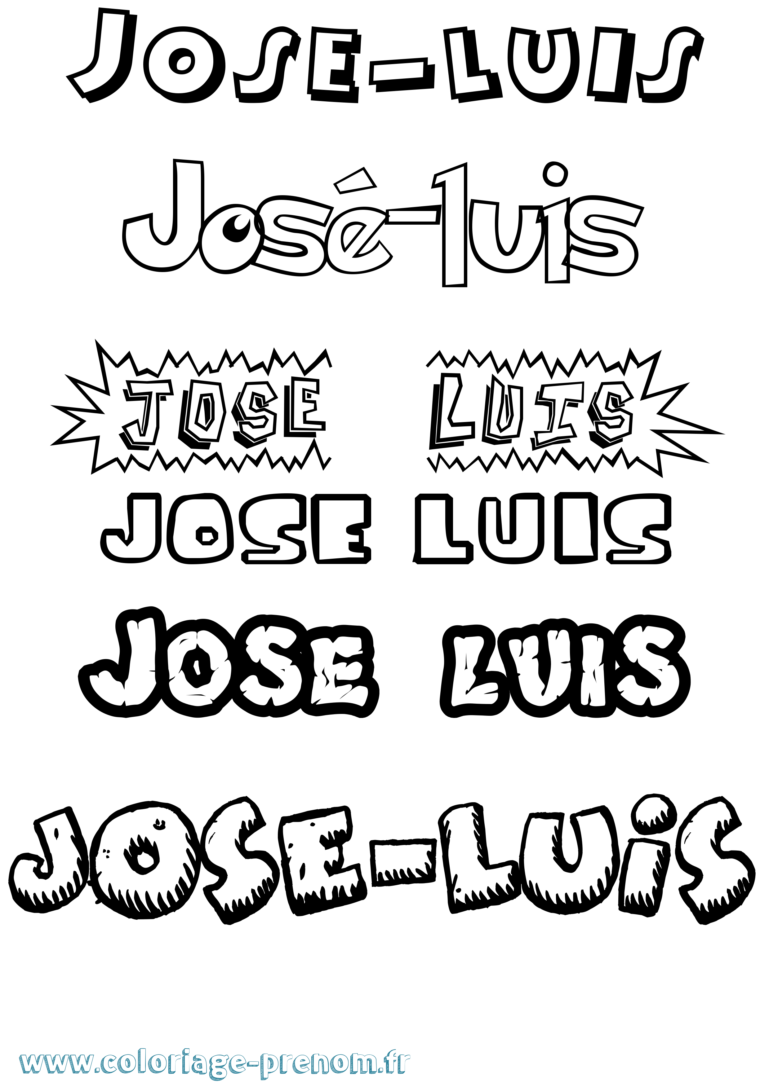 Coloriage prénom José-Luis Dessin Animé