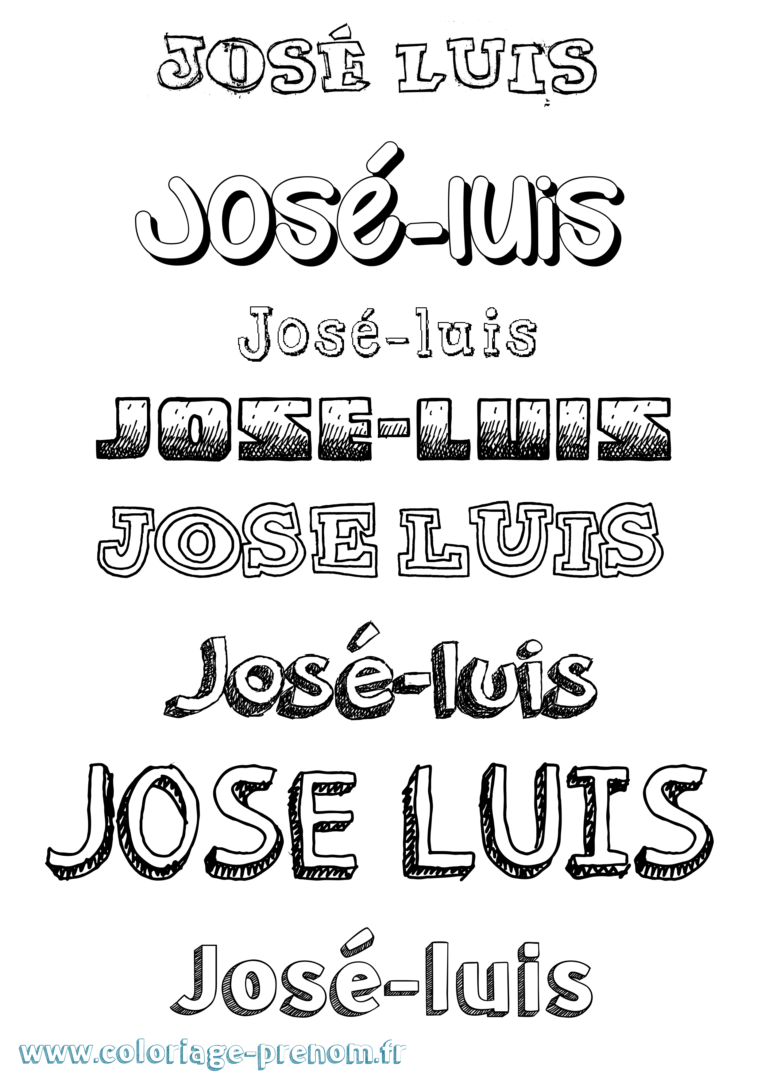 Coloriage prénom José-Luis Dessiné