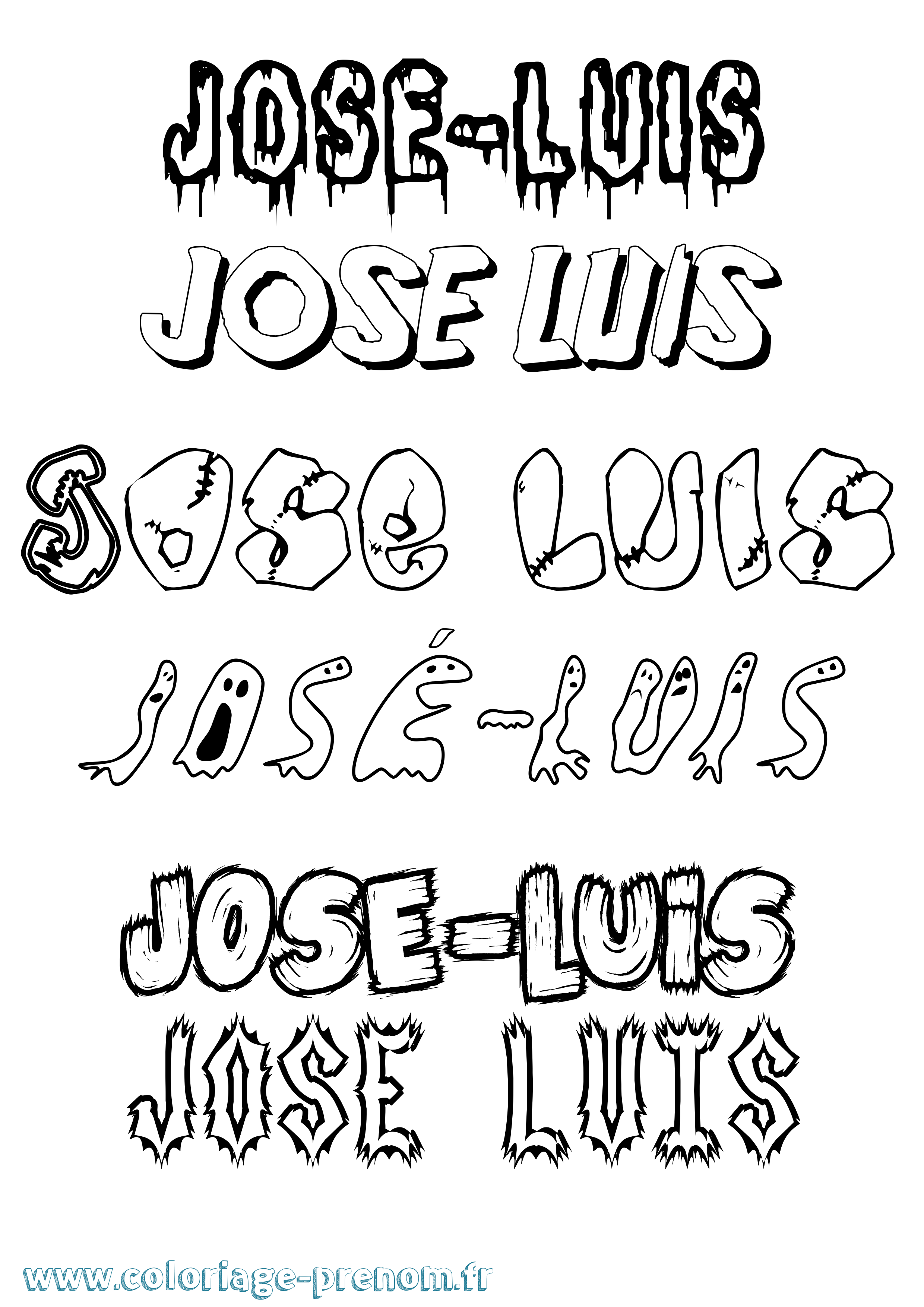 Coloriage prénom José-Luis Frisson
