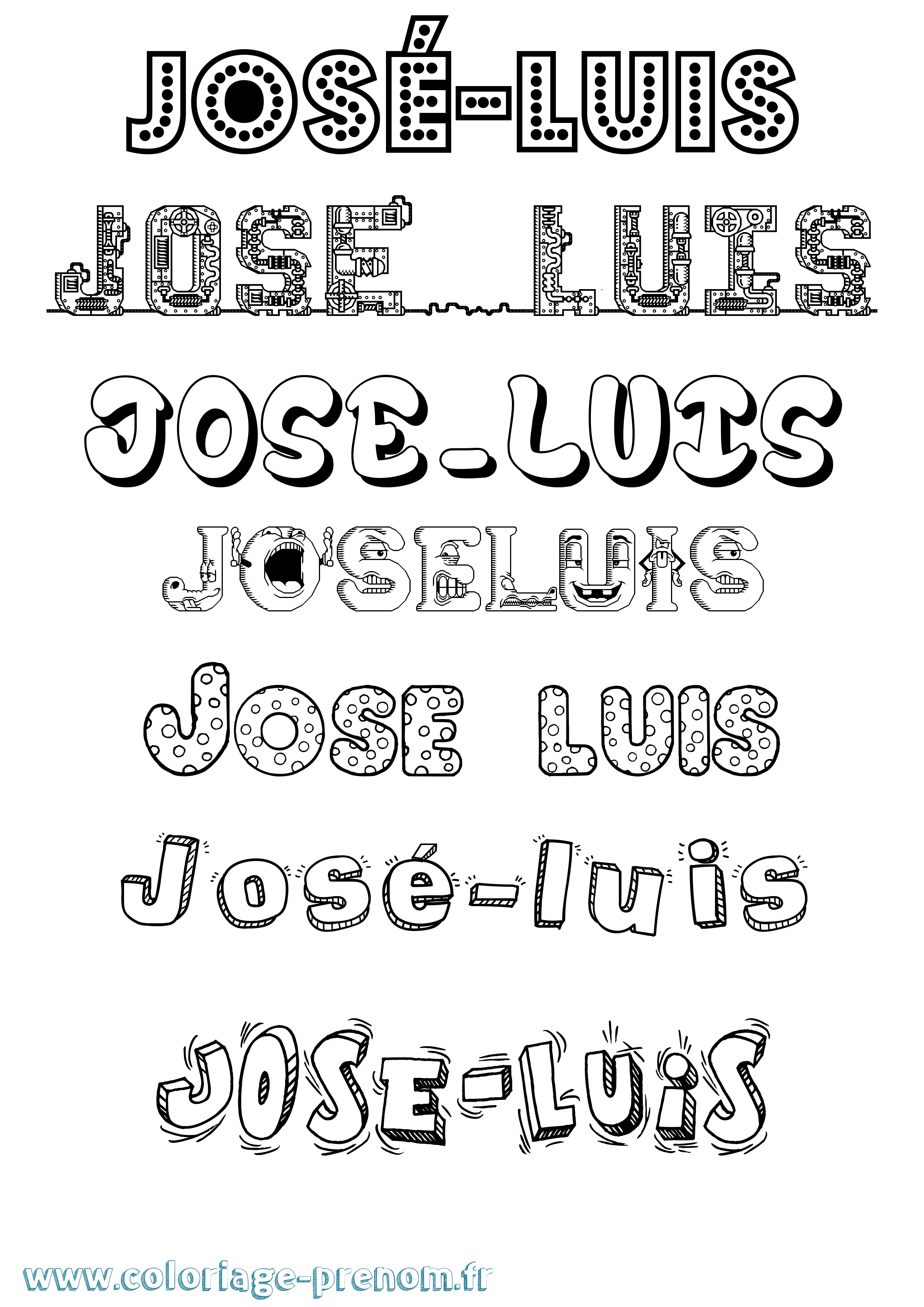 Coloriage prénom José-Luis Fun