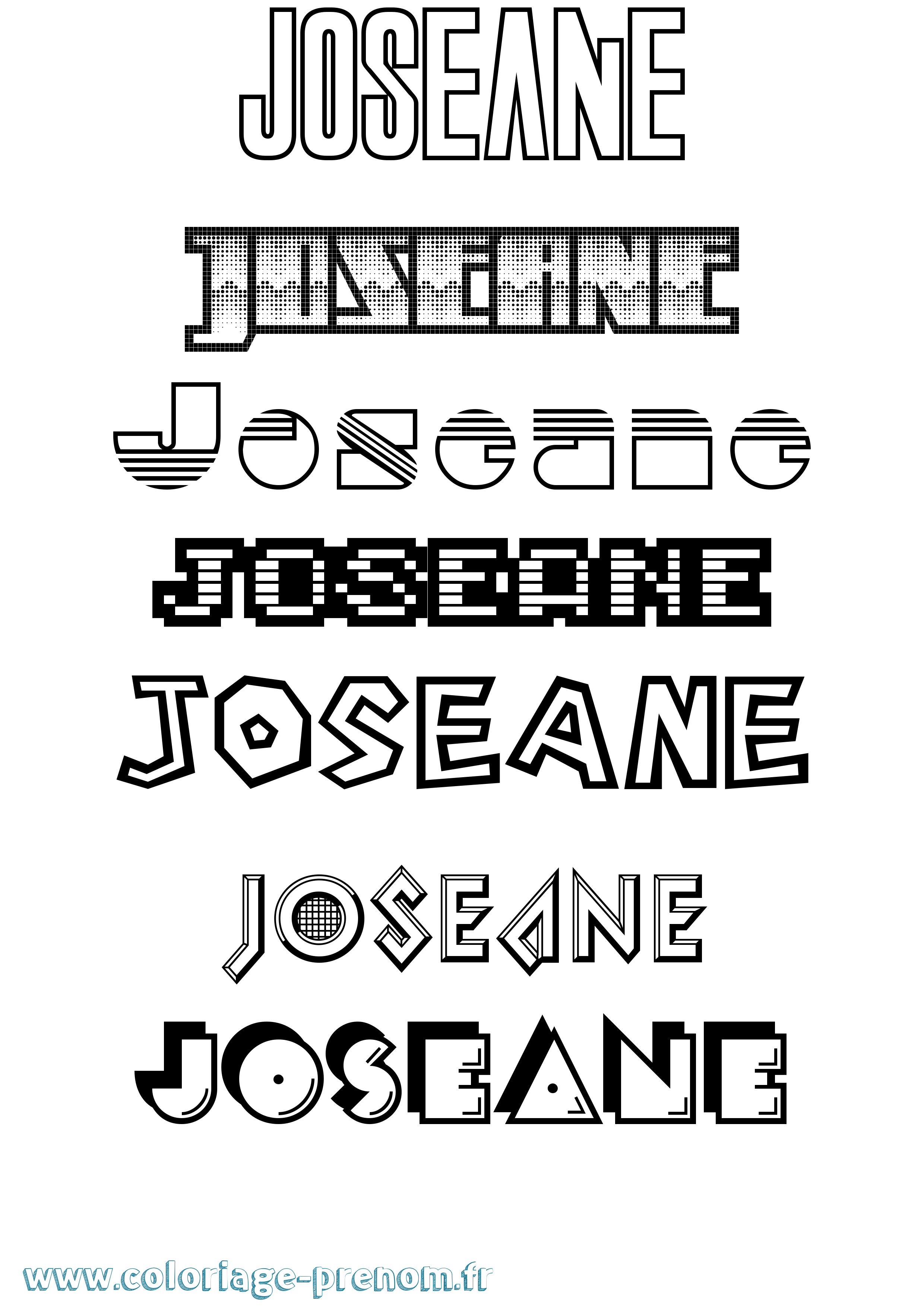 Coloriage Joseane Jeux Vidéos Coloriage prénom Joseane Jeux Vidéos